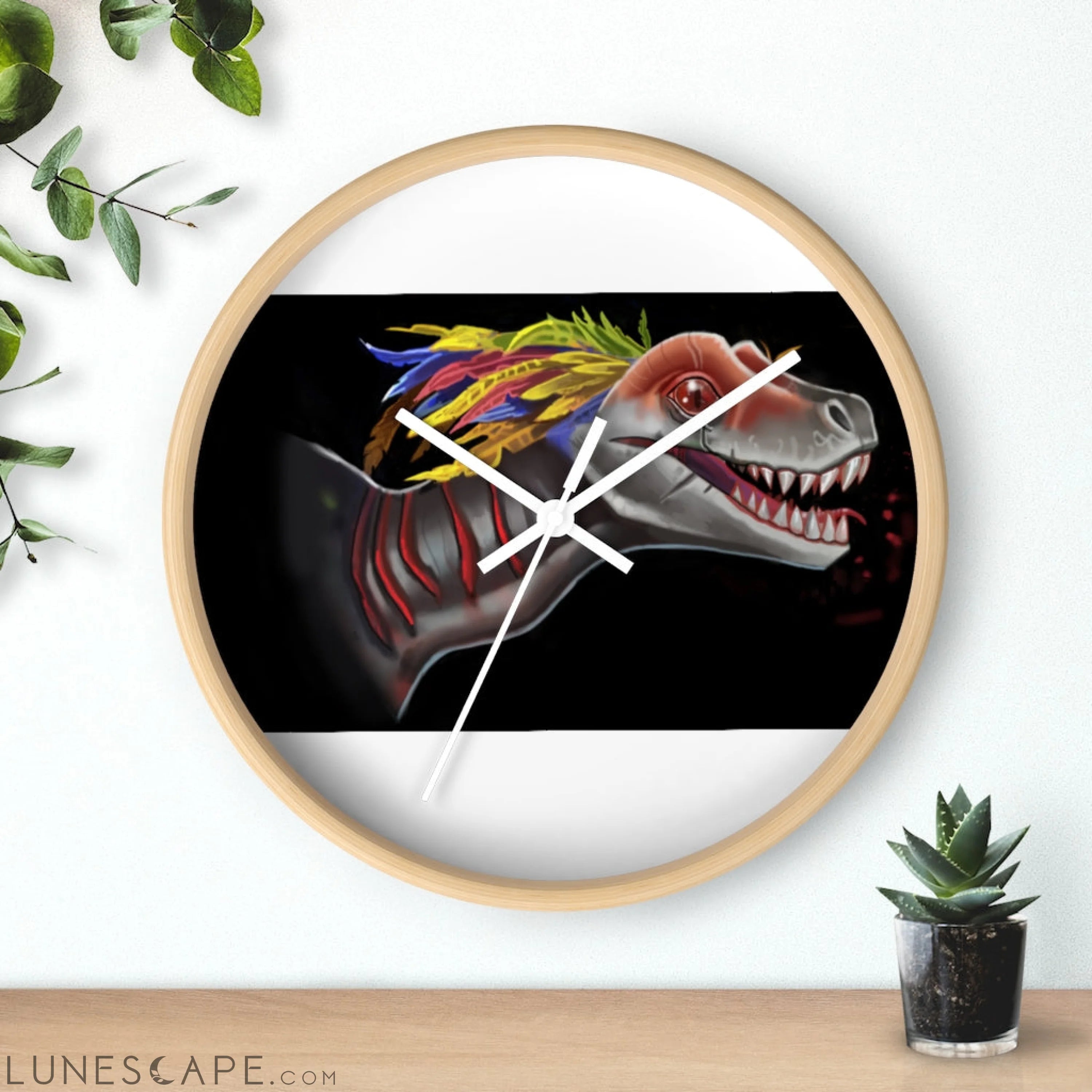 Feathered Raptor Wall clock LUNESCAPE