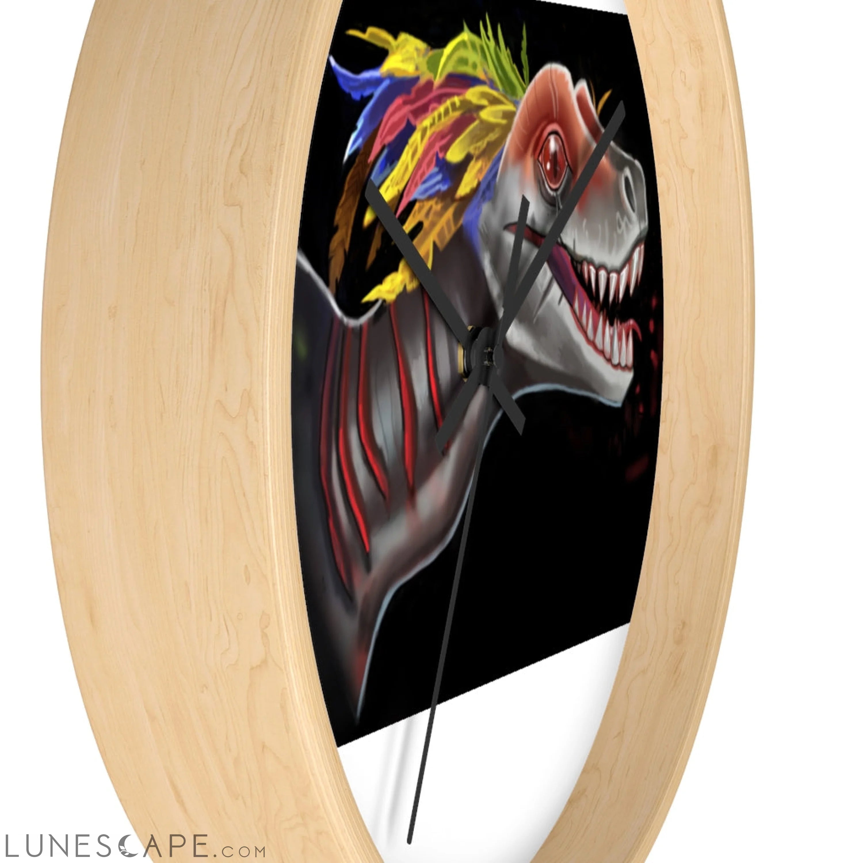 Feathered Raptor Wall clock LUNESCAPE