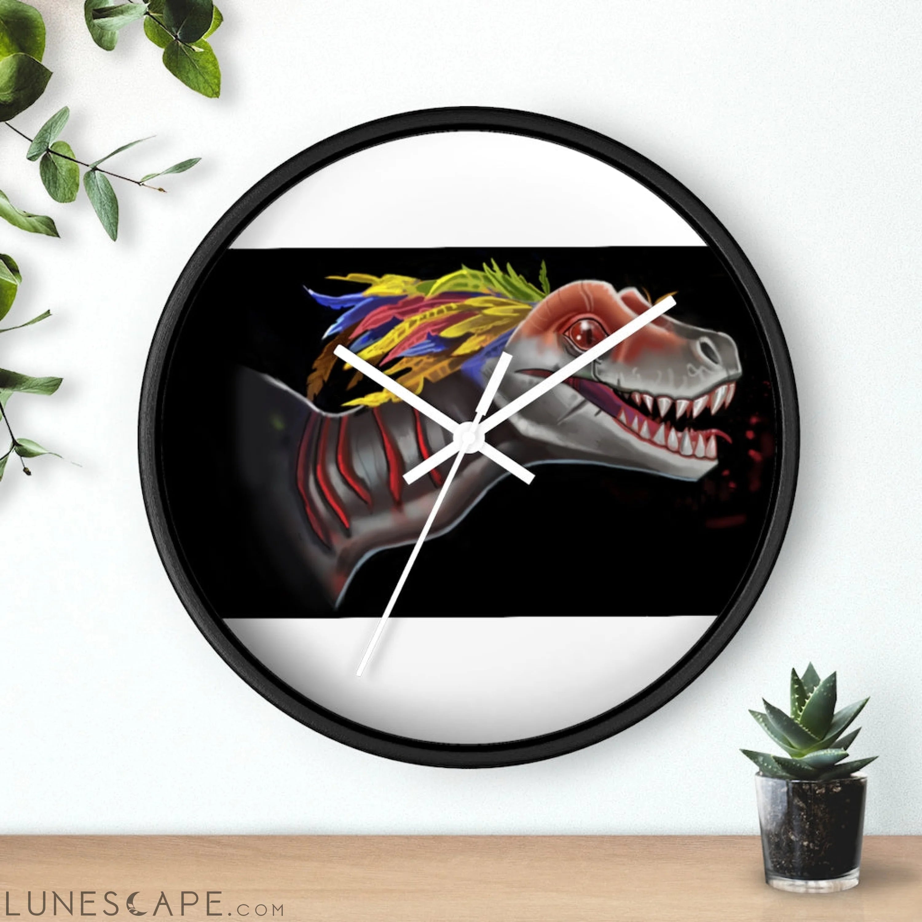 Feathered Raptor Wall clock LUNESCAPE