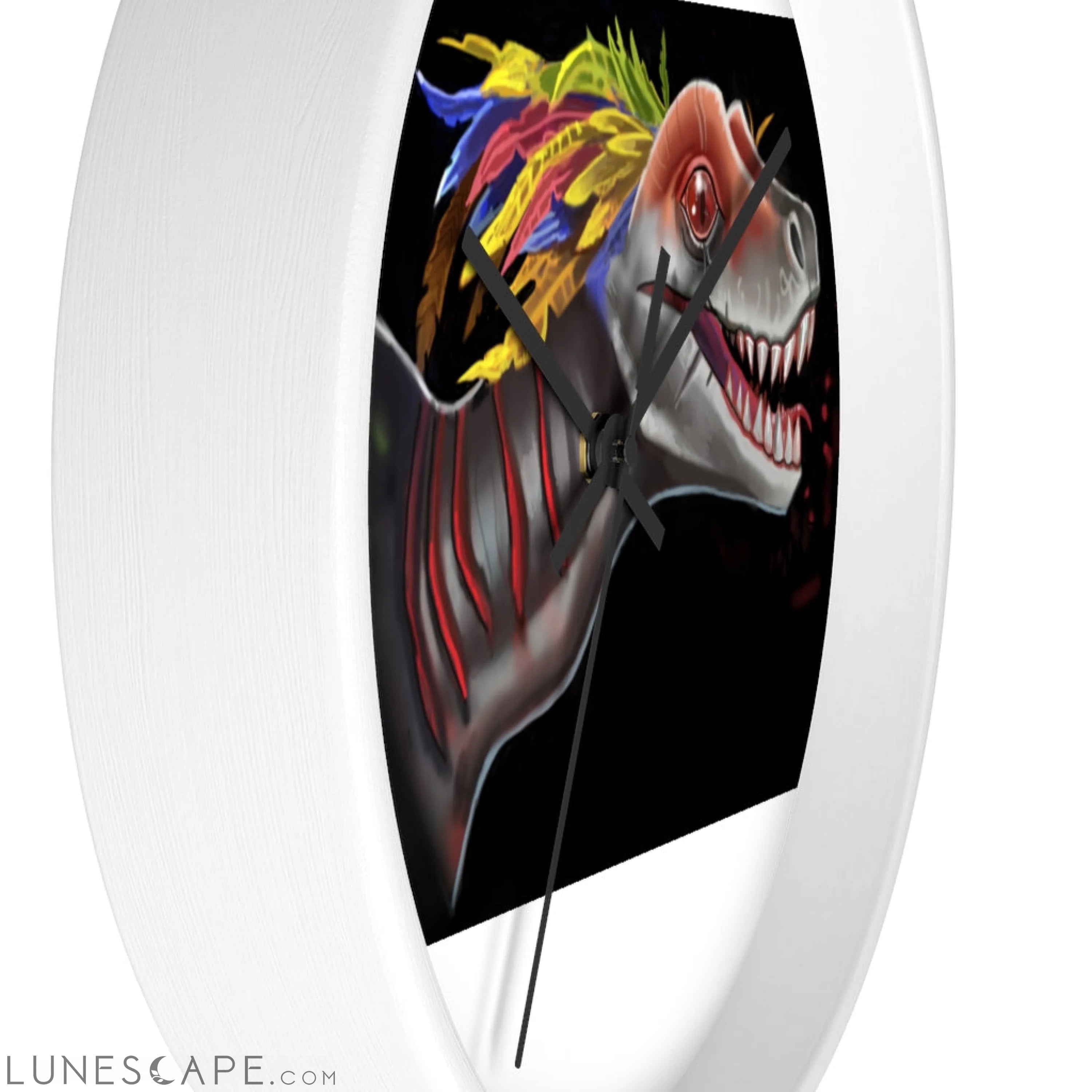 Feathered Raptor Wall clock LUNESCAPE
