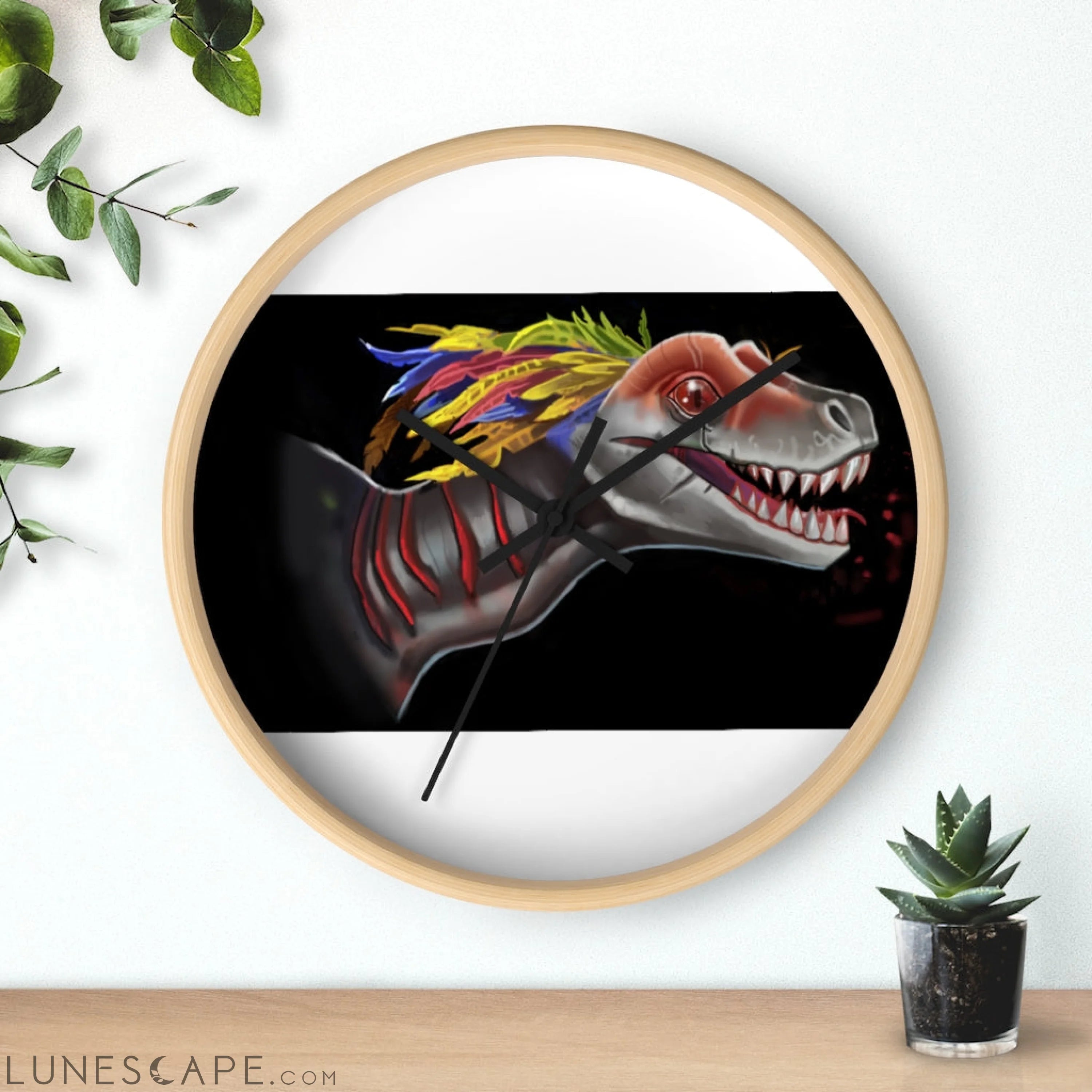 Feathered Raptor Wall clock LUNESCAPE