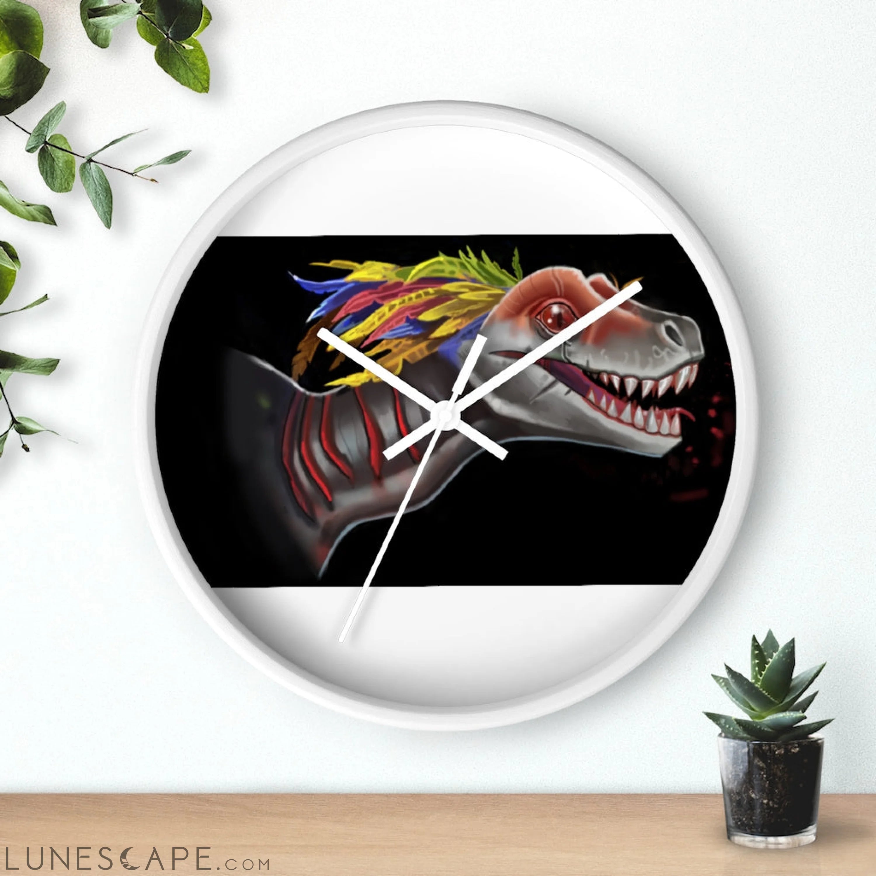 Feathered Raptor Wall clock LUNESCAPE