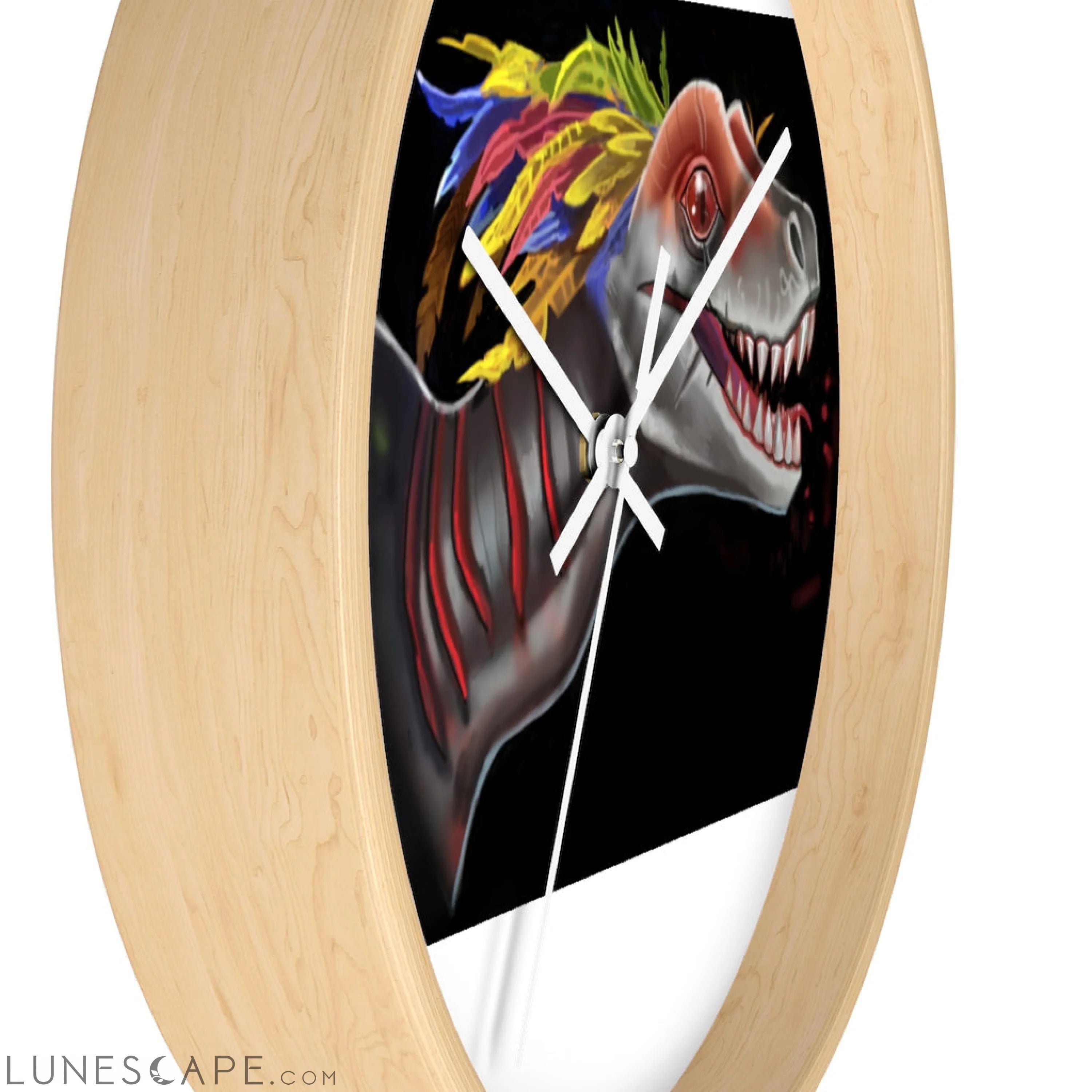 Feathered Raptor Wall clock LUNESCAPE