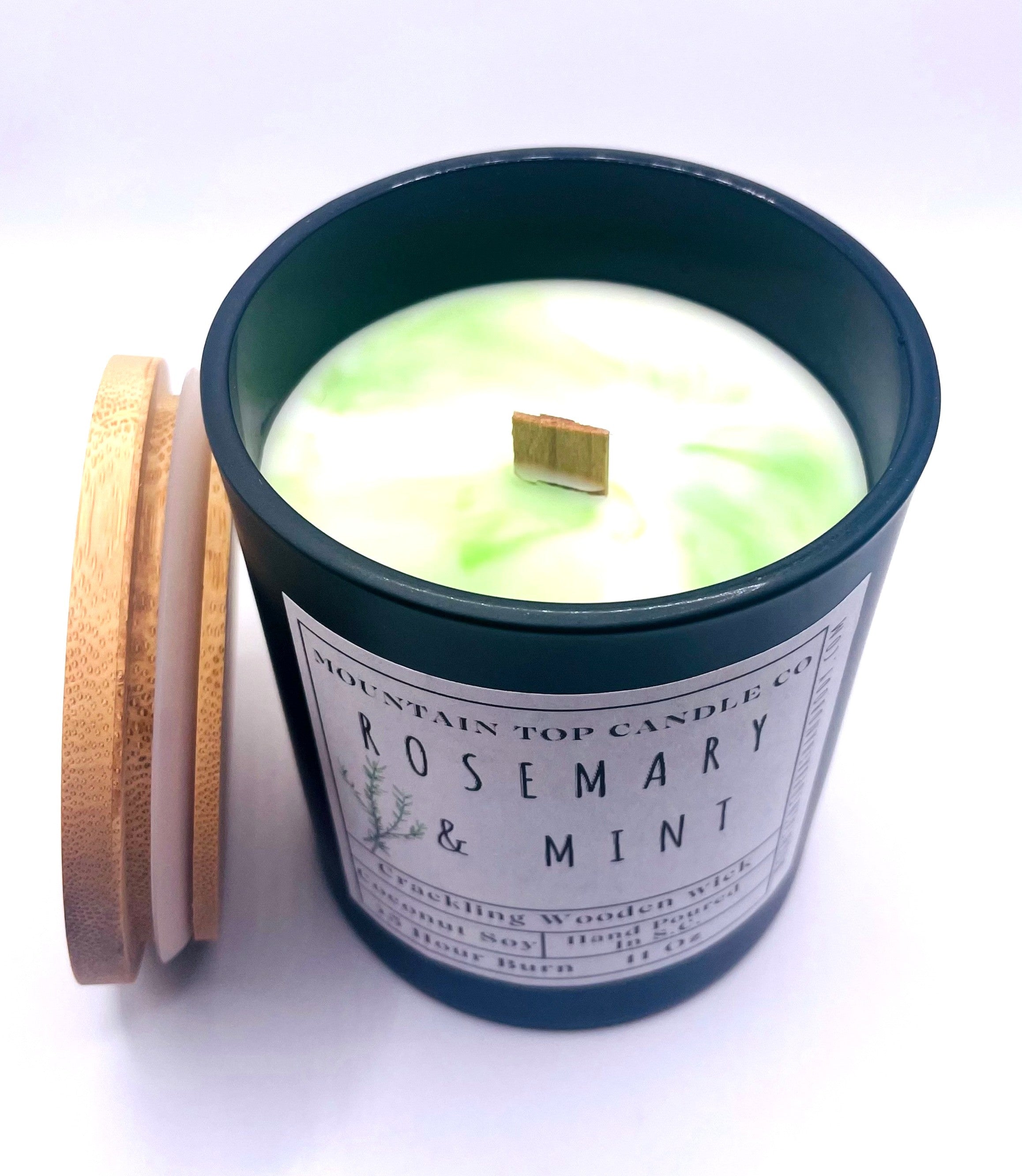 Rosemary & Mint Woodwick Hand-Poured Soy Candle LUNESCAPE