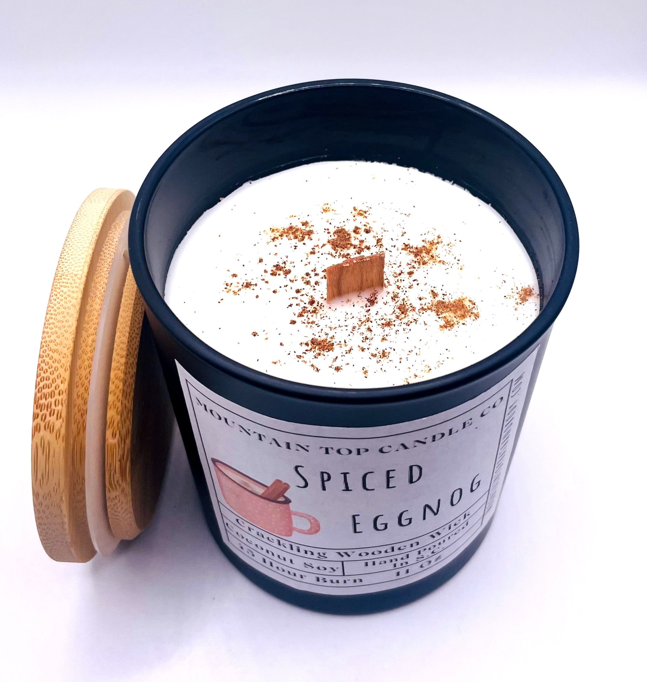Spiced Eggnog Woodwick Hand-Poured Soy Candle LUNESCAPE