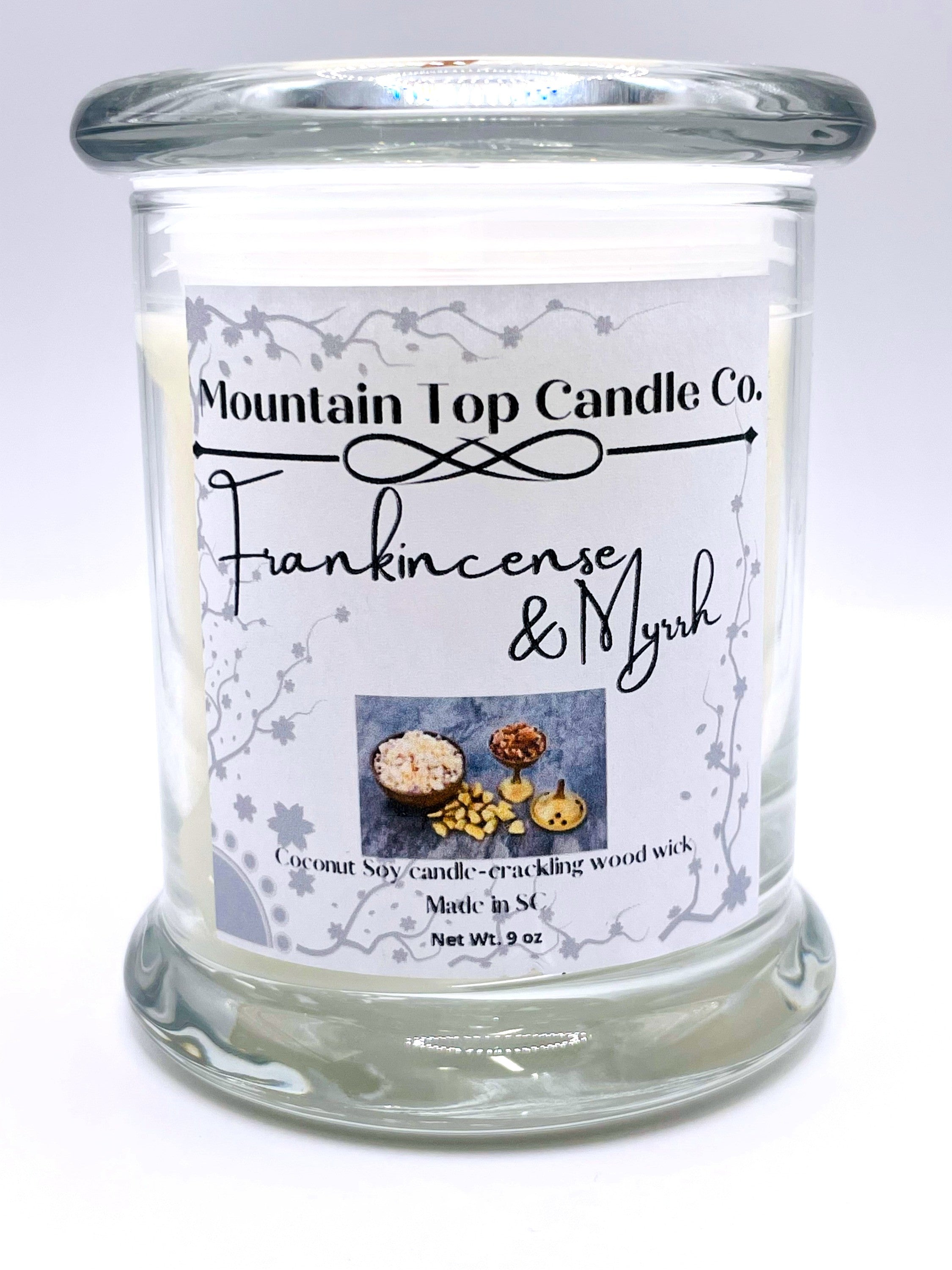 Frankincense & Myrrh Hand Poured Coconut Soy Candle LUNESCAPE