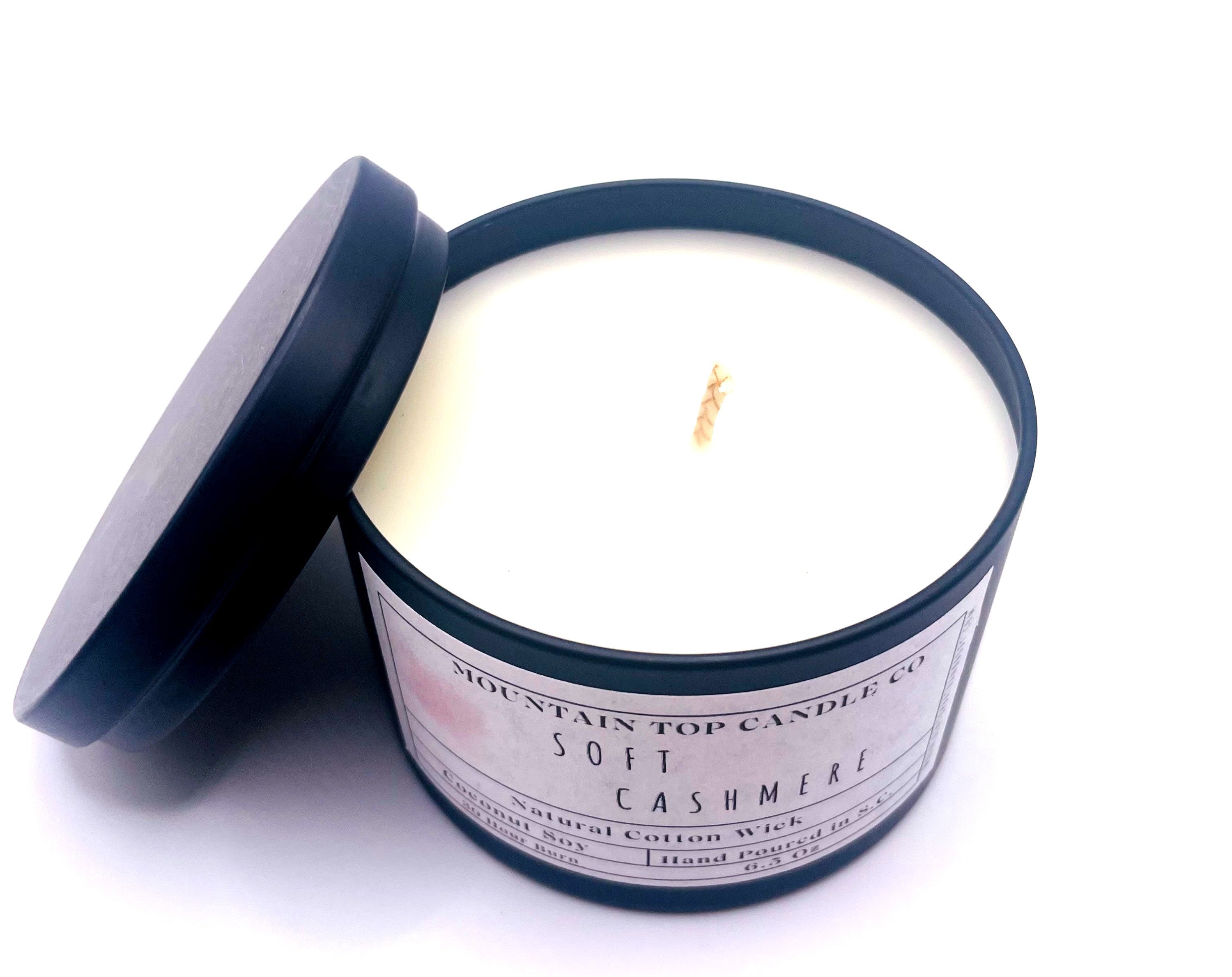 Soft Cashmere Tin Hand-Poured Single-Wick Soy Candle LUNESCAPE