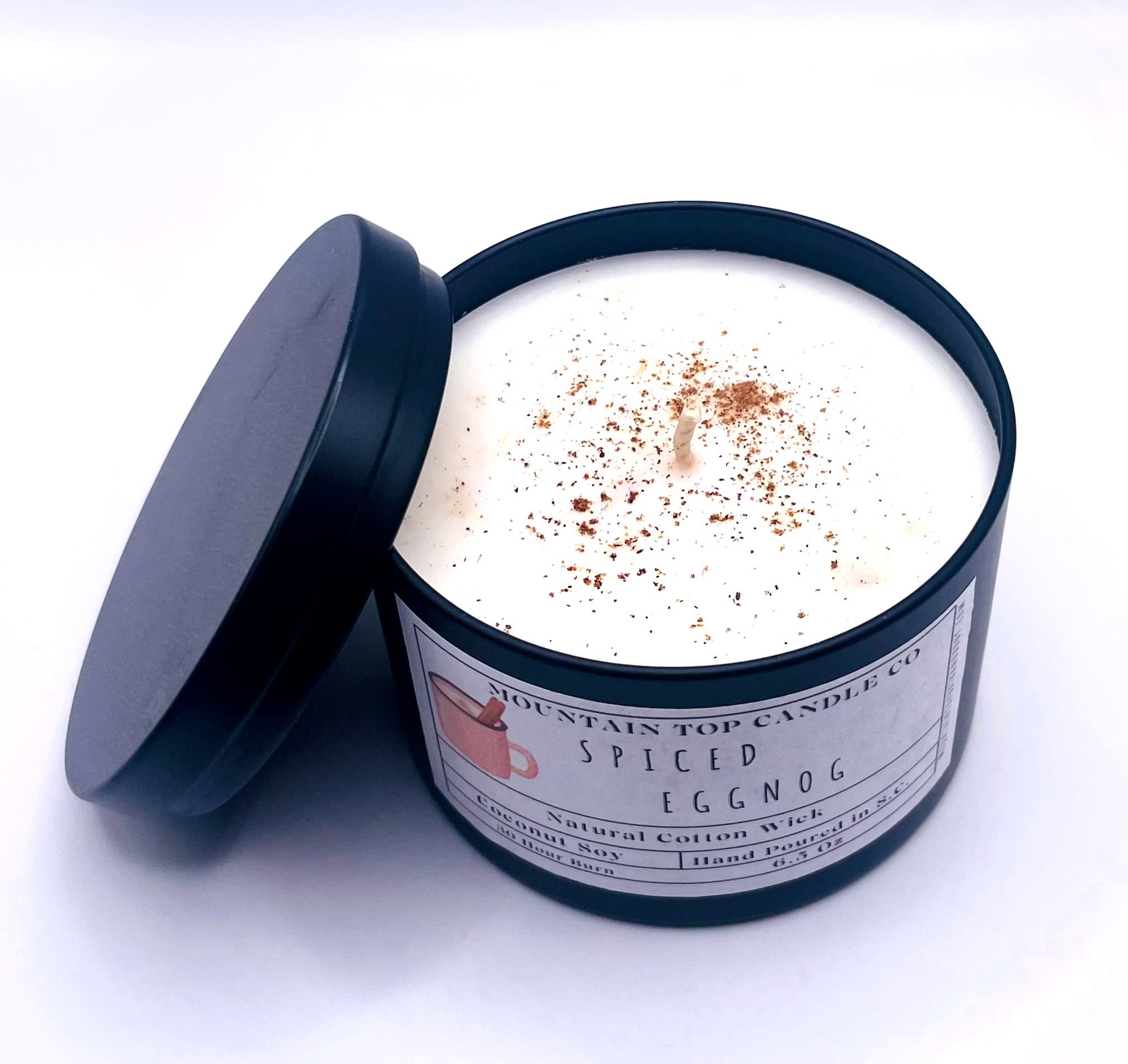 Spiked Eggnog Tin Hand-Poured Single-Wick Soy Candle LUNESCAPE