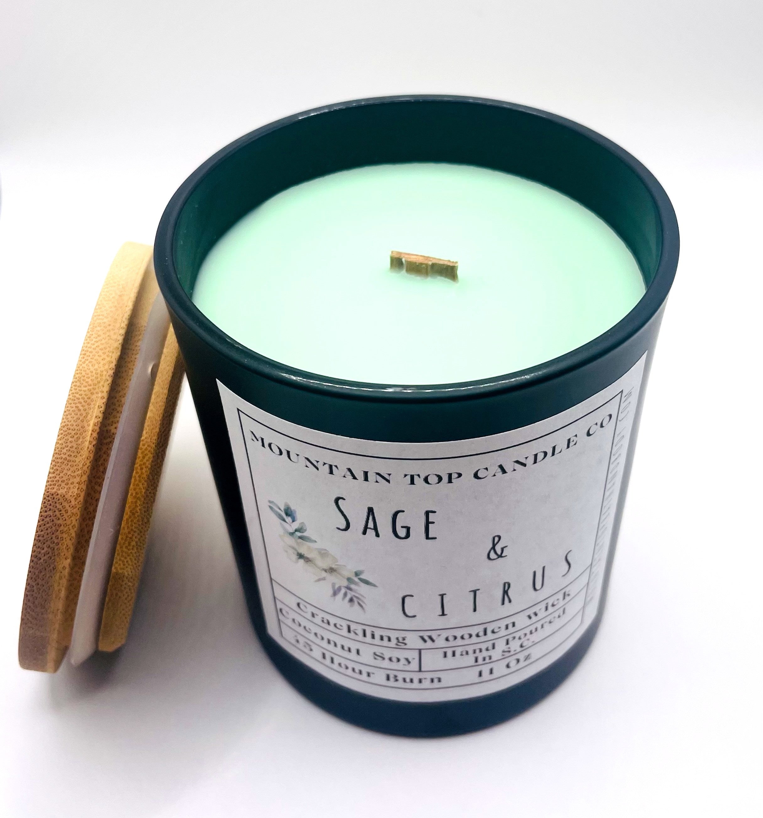Sage & Citrus Woodwick Hand-Poured Soy Candle LUNESCAPE