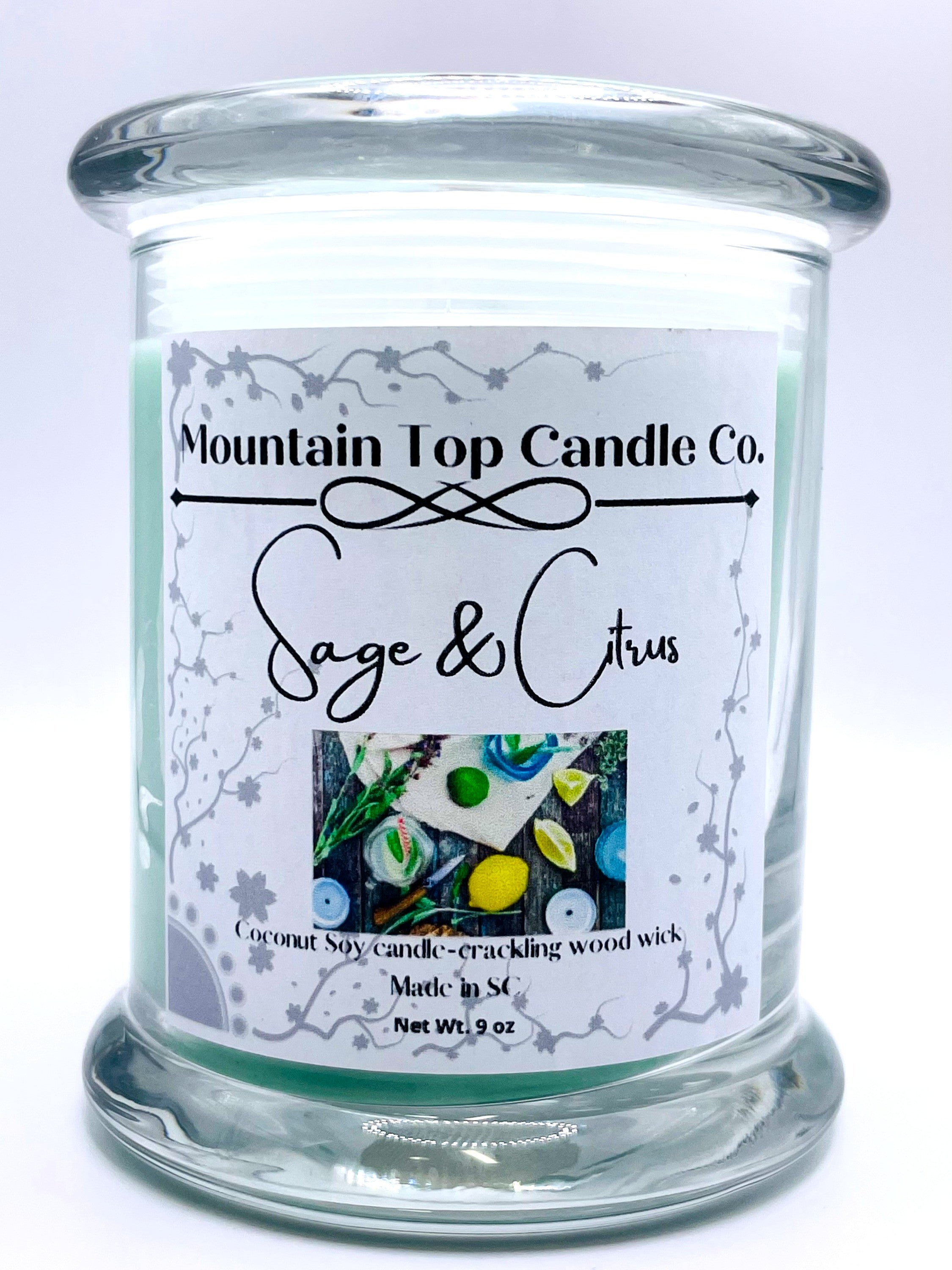 Sage & Citrus Woodwick Hand-Poured Candle LUNESCAPE