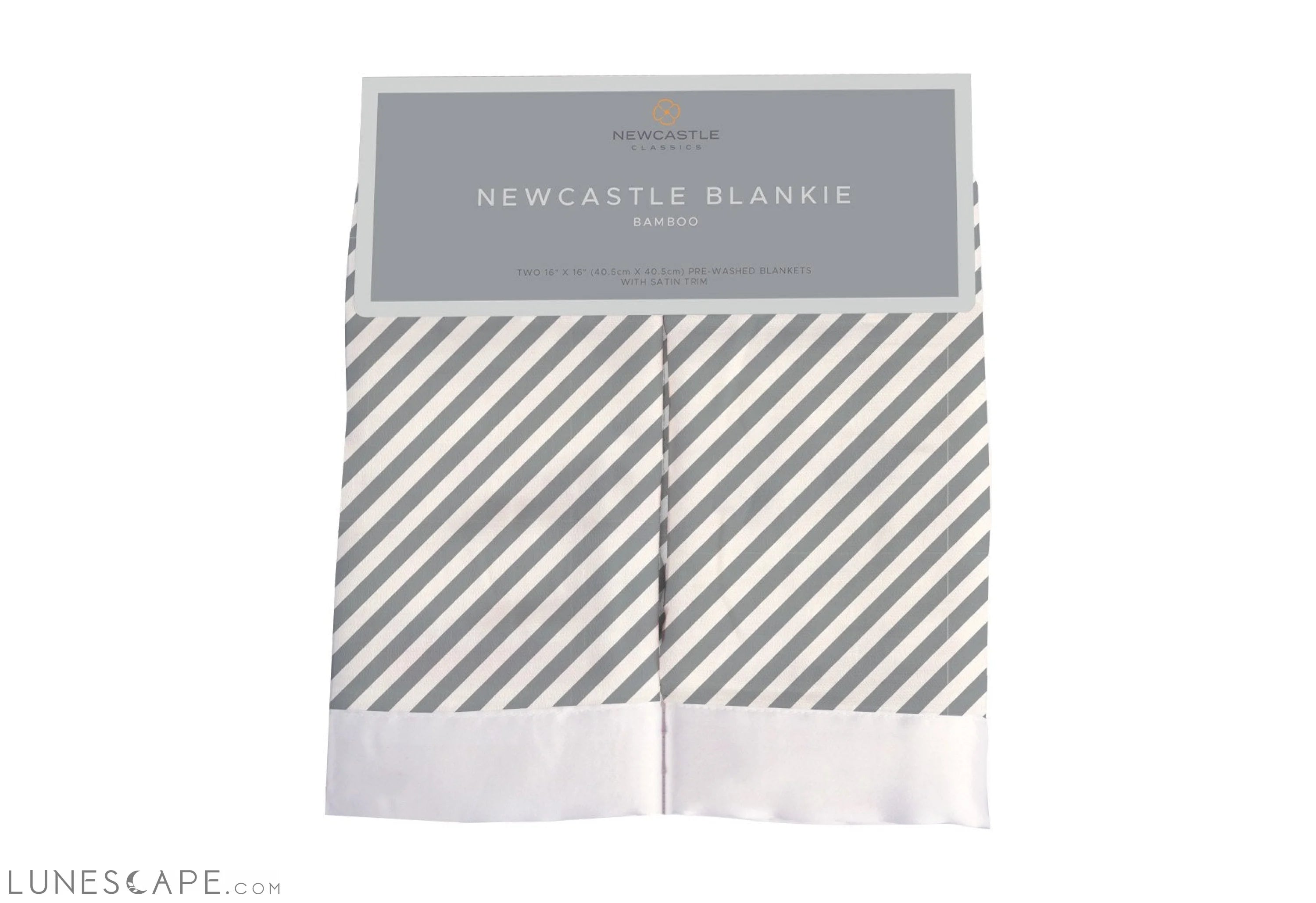 Finley Stripe Bamboo Muslin Security Baby Blankie LUNESCAPE
