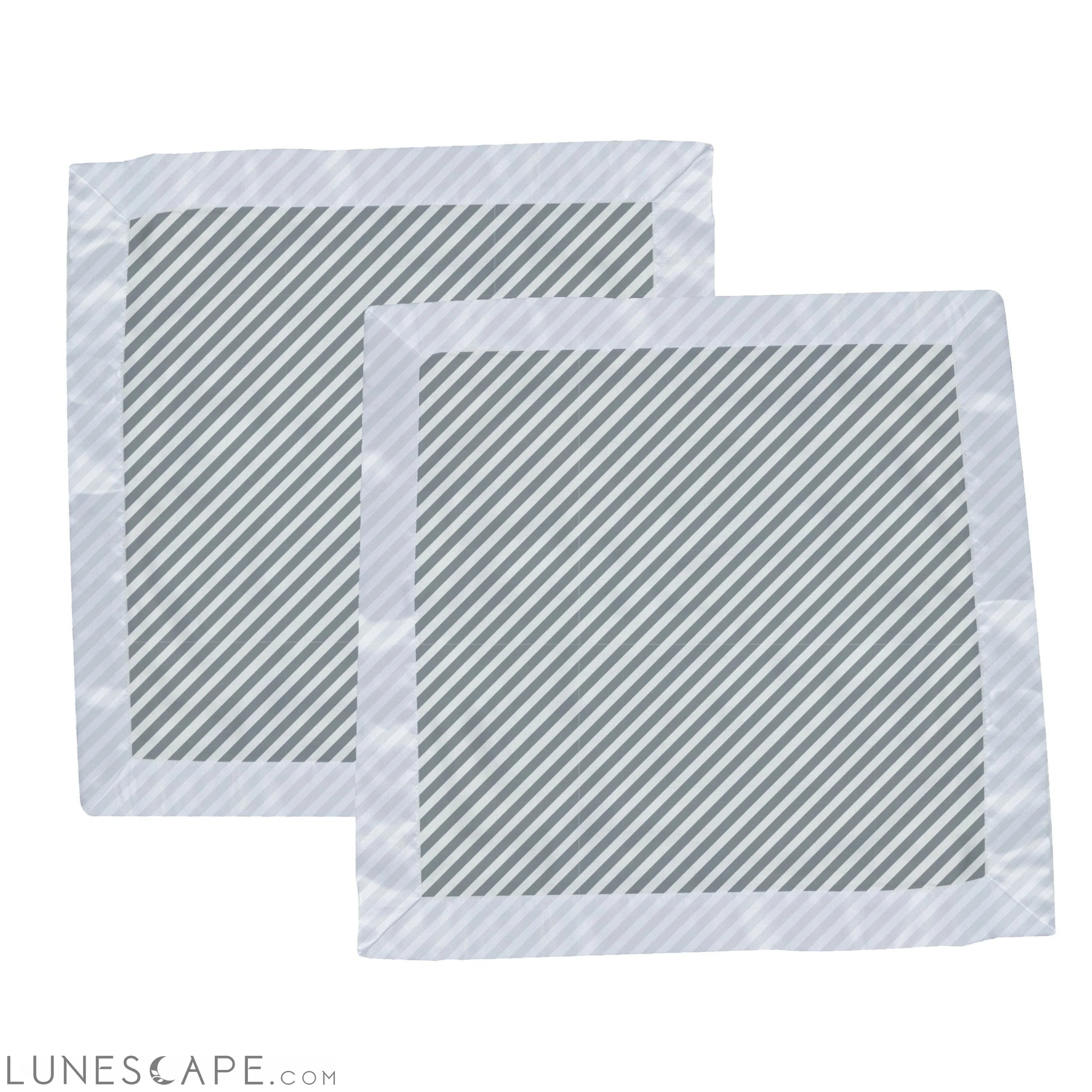 Finley Stripe Bamboo Muslin Security Baby Blankie LUNESCAPE