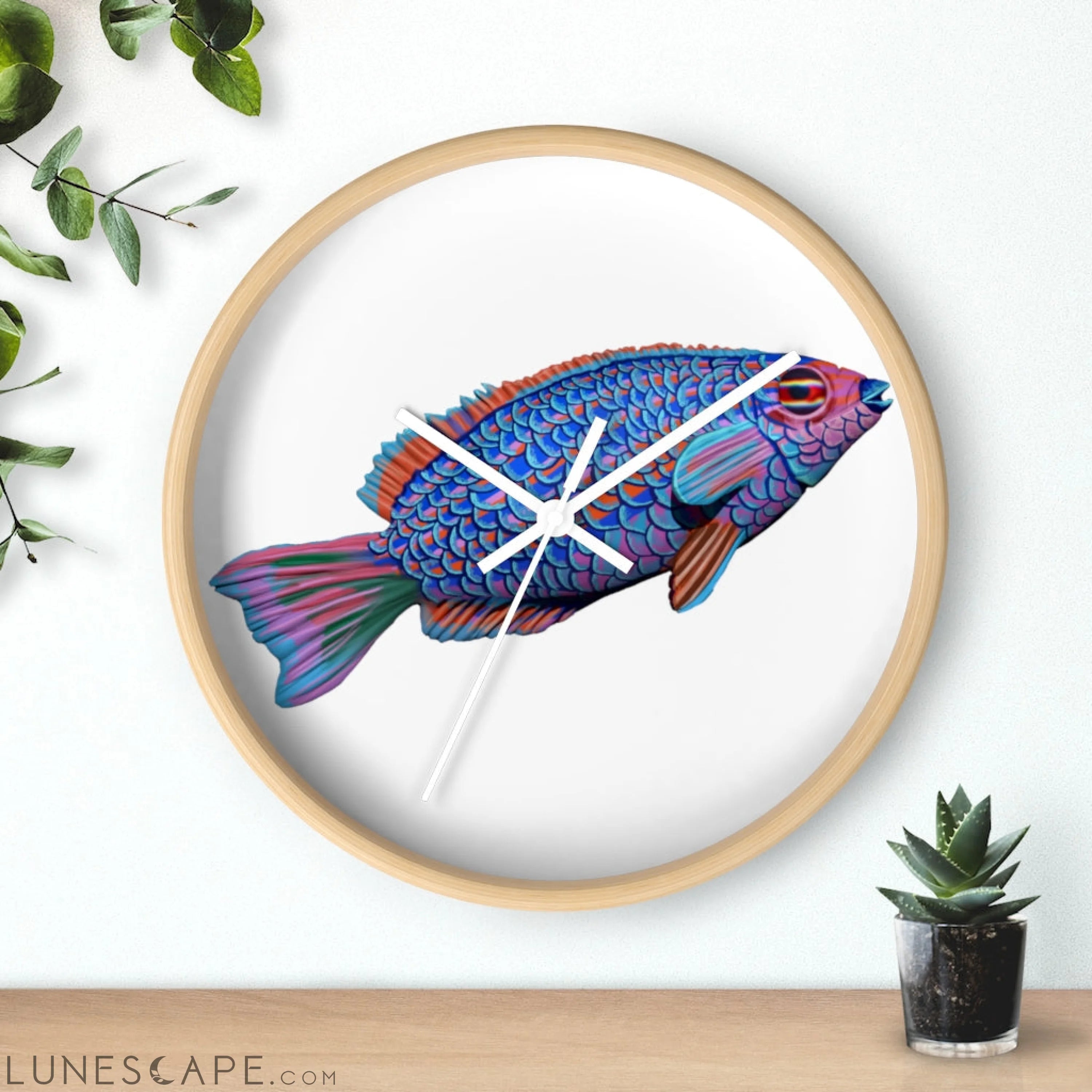 Fish Concept Wall clock LUNESCAPE