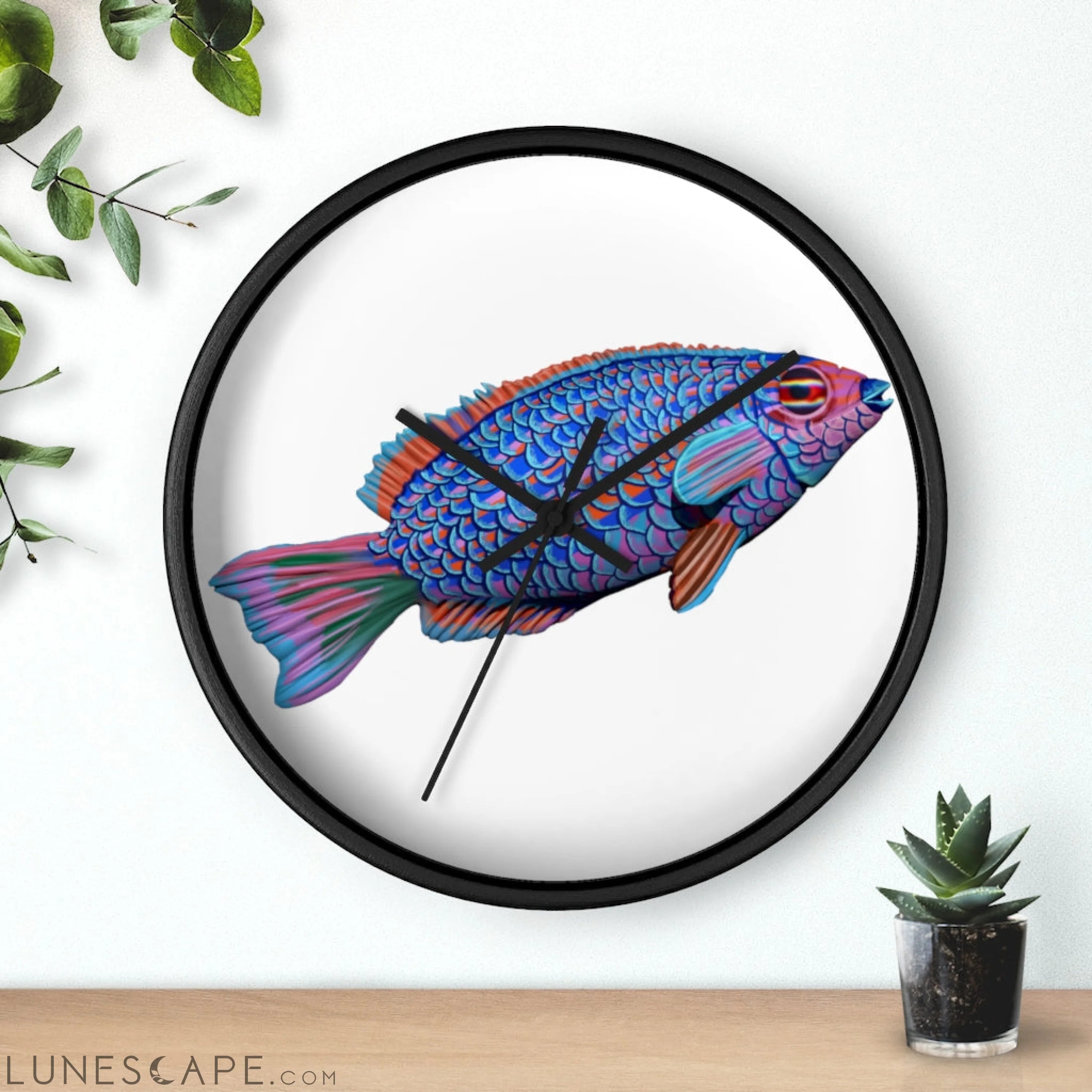 Fish Concept Wall clock LUNESCAPE