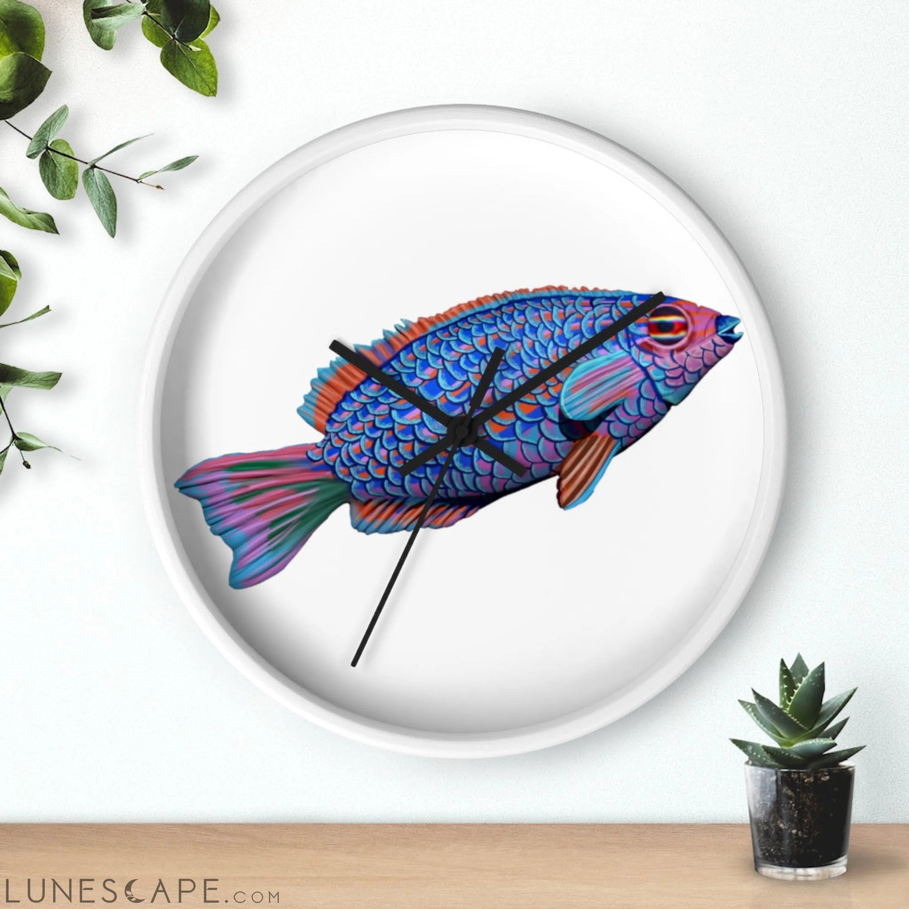 Fish Concept Wall clock LUNESCAPE