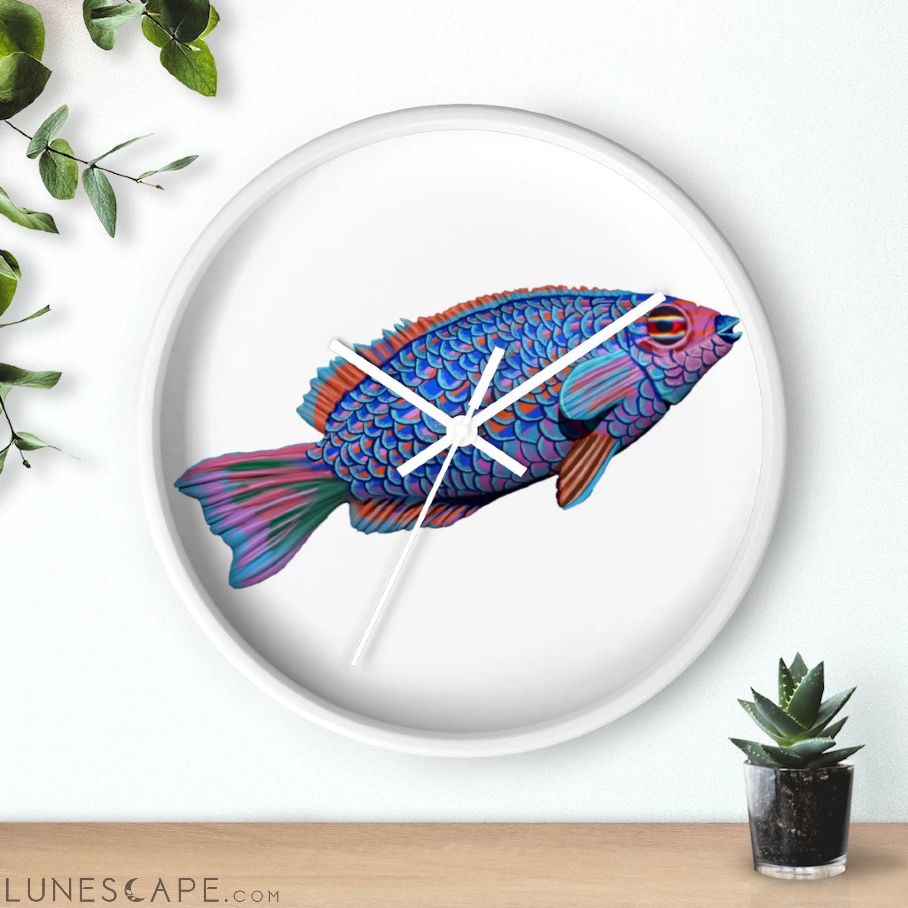 Fish Concept Wall clock LUNESCAPE