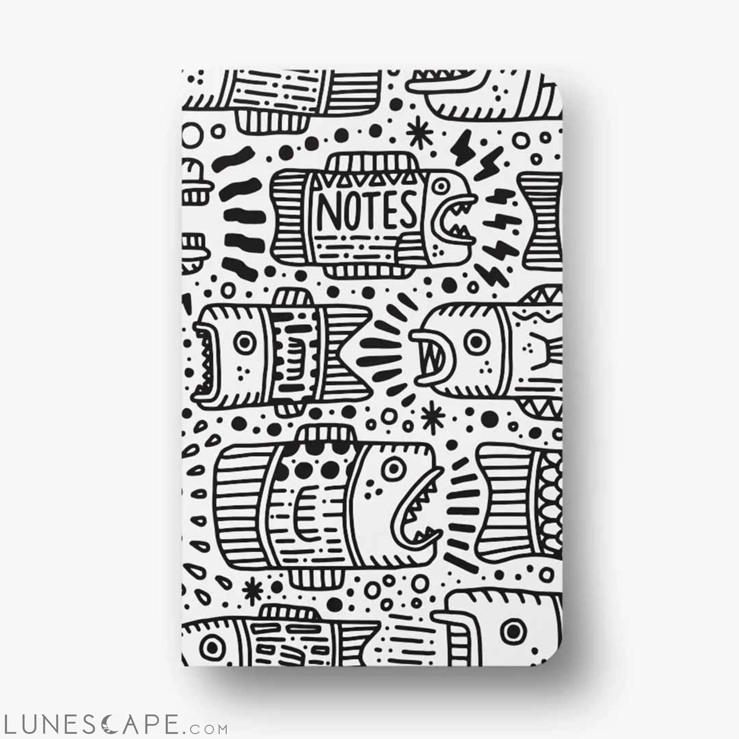 Fish Outlines - Softcover Classic Layflat Notebook - Denik x Erwin Ong LUNESCAPE