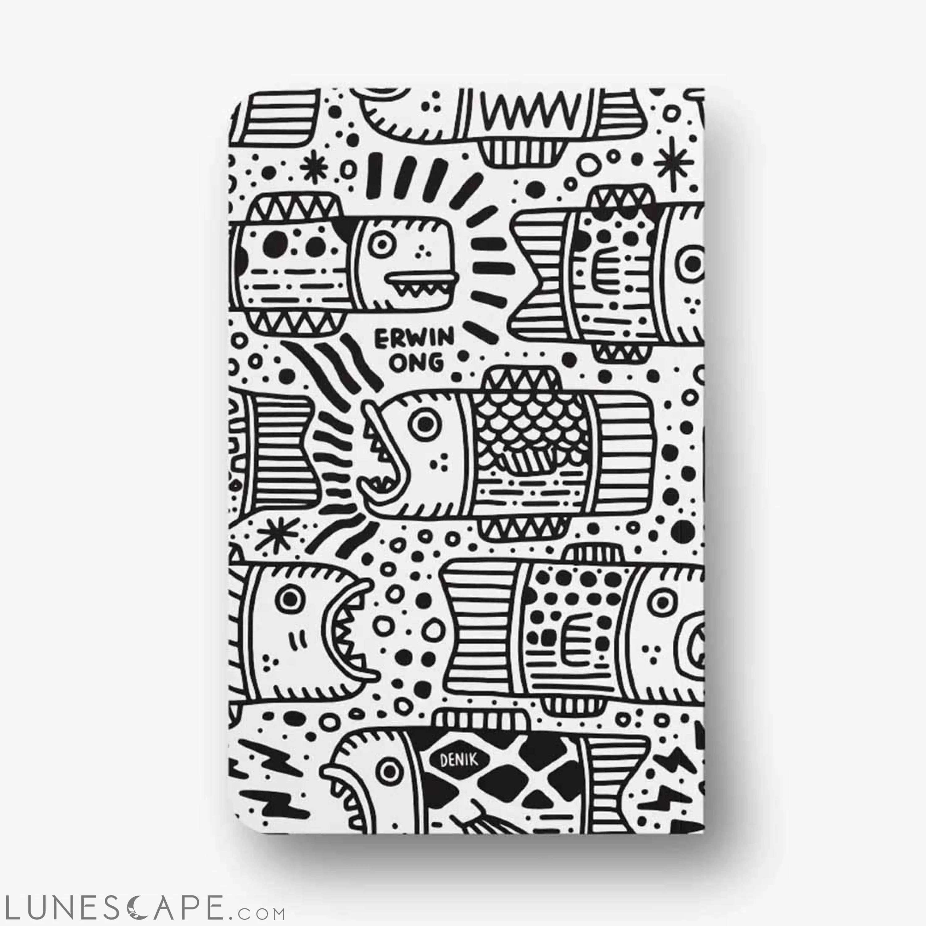 Fish Outlines - Softcover Classic Layflat Notebook - Denik x Erwin Ong LUNESCAPE