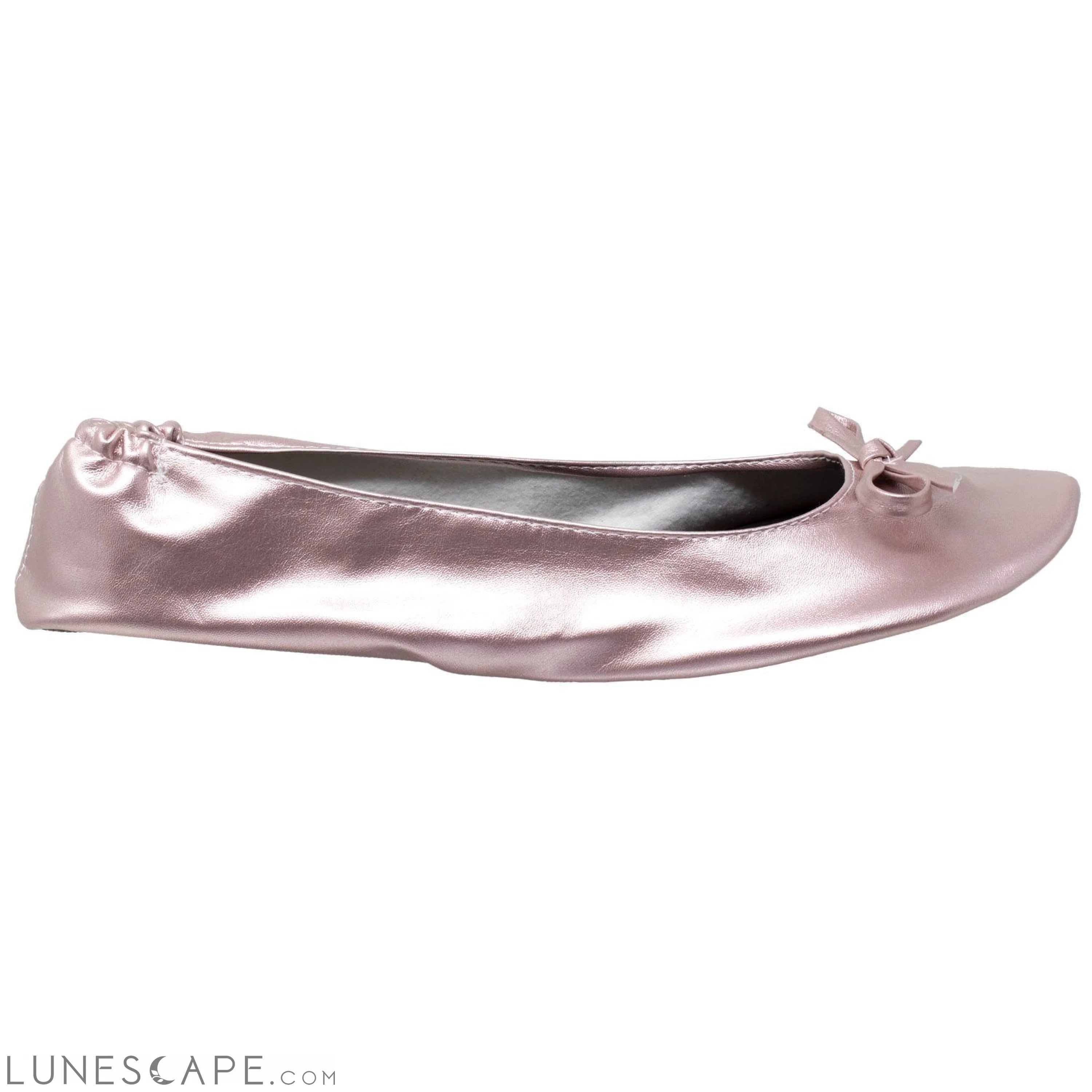 Foldable Ballet Flats Women's Travel Portable Comfortable Shoes Gold LUNESCAPE