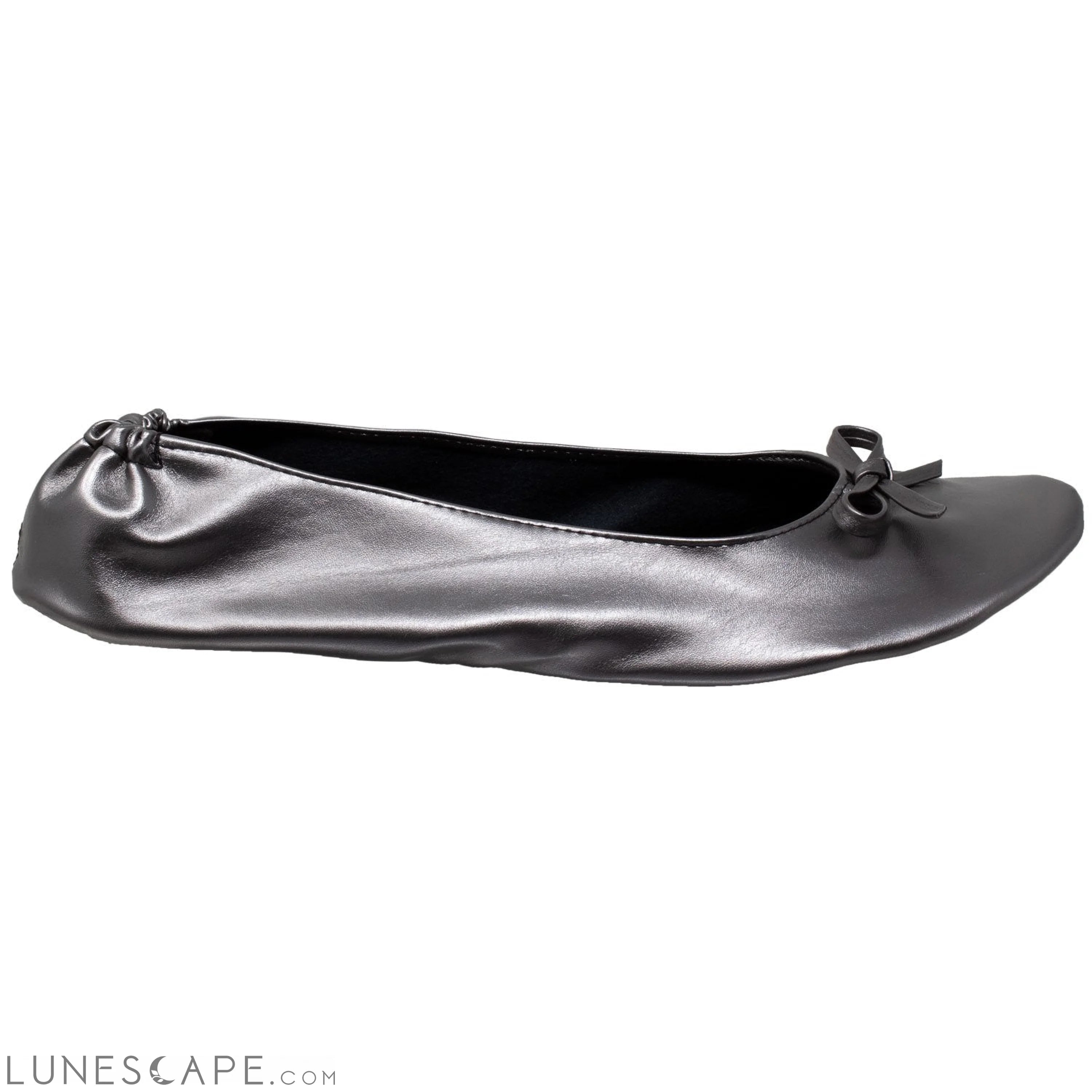 Foldable Ballet Flats Women's Travel Portable Comfortable Shoes Gray LUNESCAPE