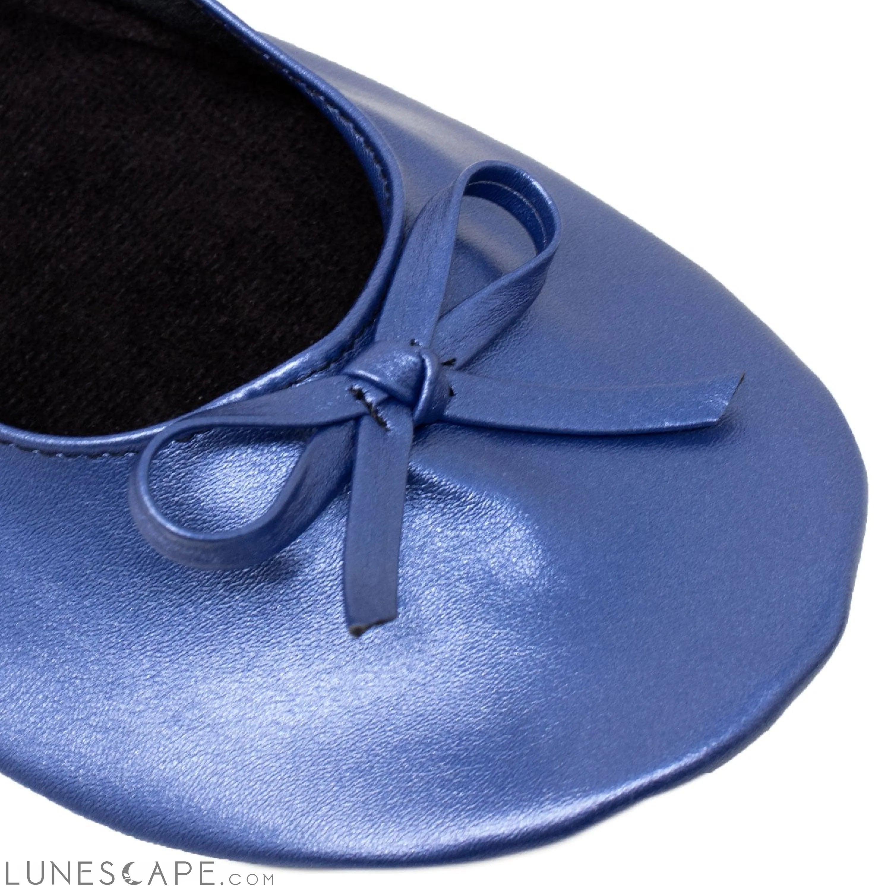 Foldable Ballet Flats Women's Travel Portable Comfortable Shoes Navy LUNESCAPE