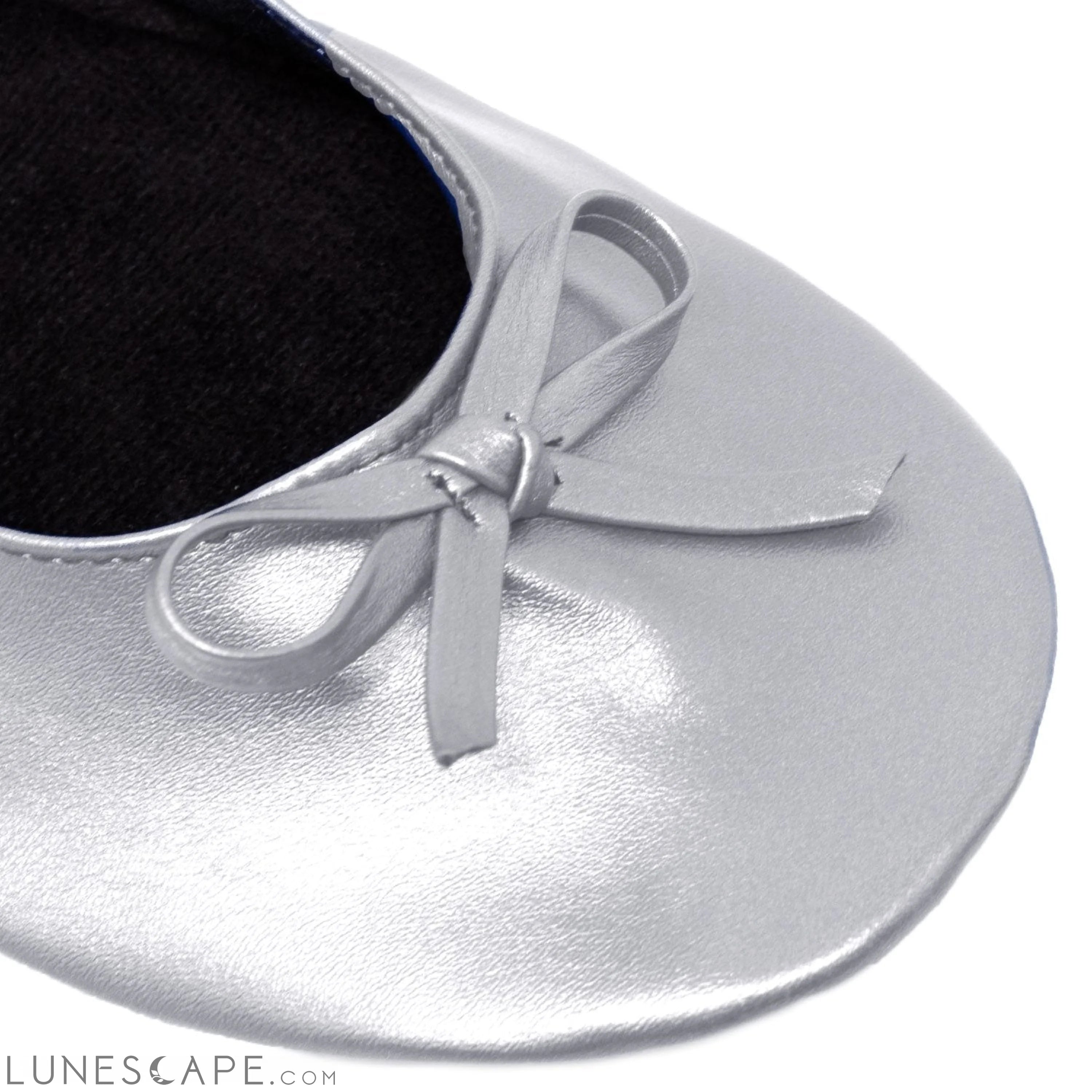Foldable Ballet Flats Women's Travel Portable Comfortable Shoes Silver LUNESCAPE