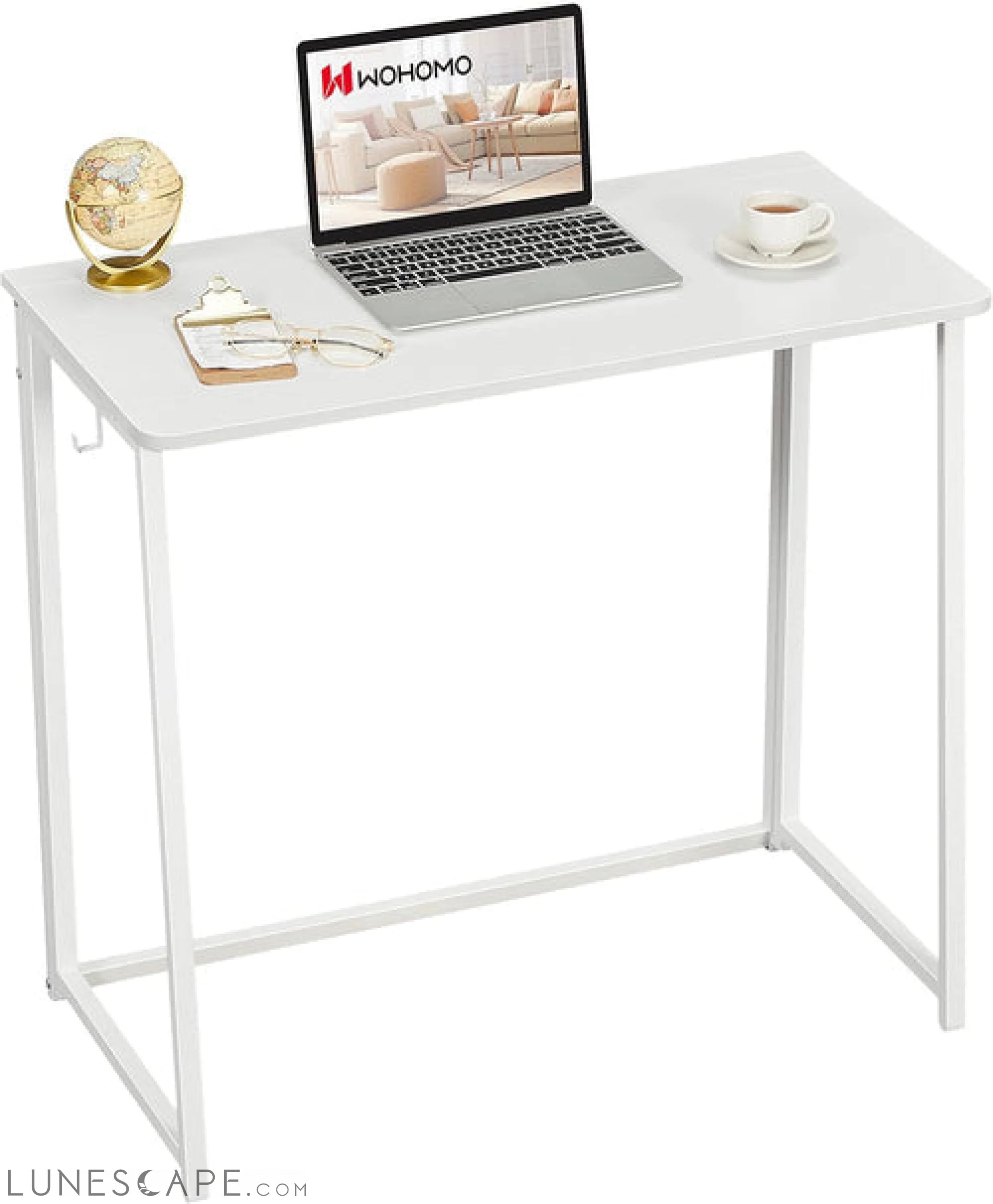 Folding Desk, 31.5" Small Desk for Small Spaces, Easy Assemble LUNESCAPE