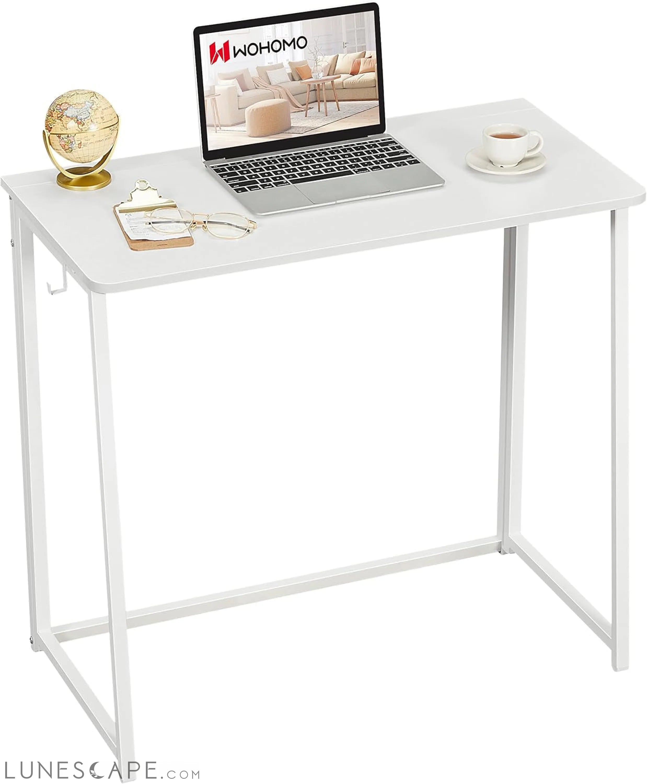 Folding Desk, 31.5" Small Desk for Small Spaces, Easy Assemble LUNESCAPE