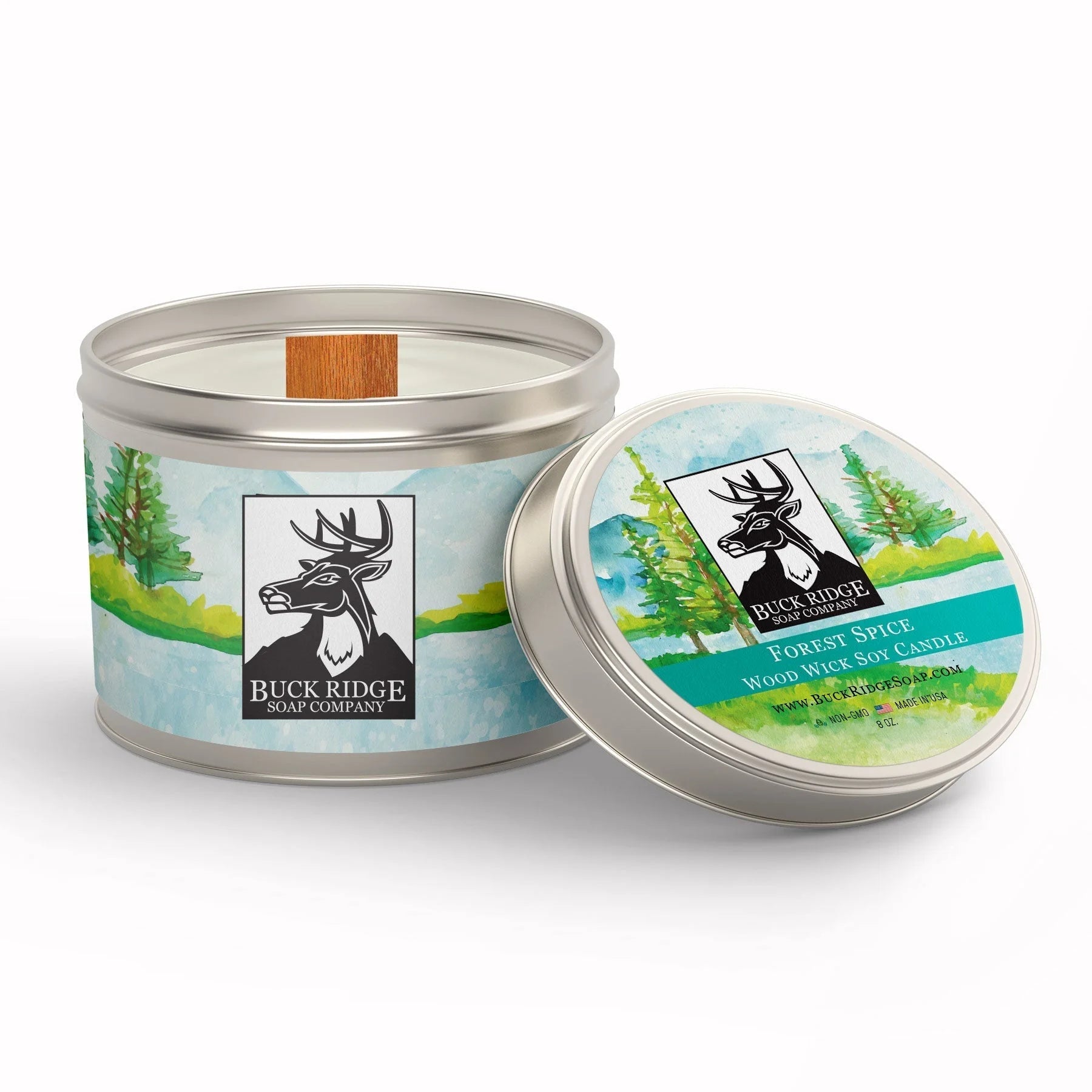 Forest Spice Sustainable Wood Wick Soy Candle LUNESCAPE