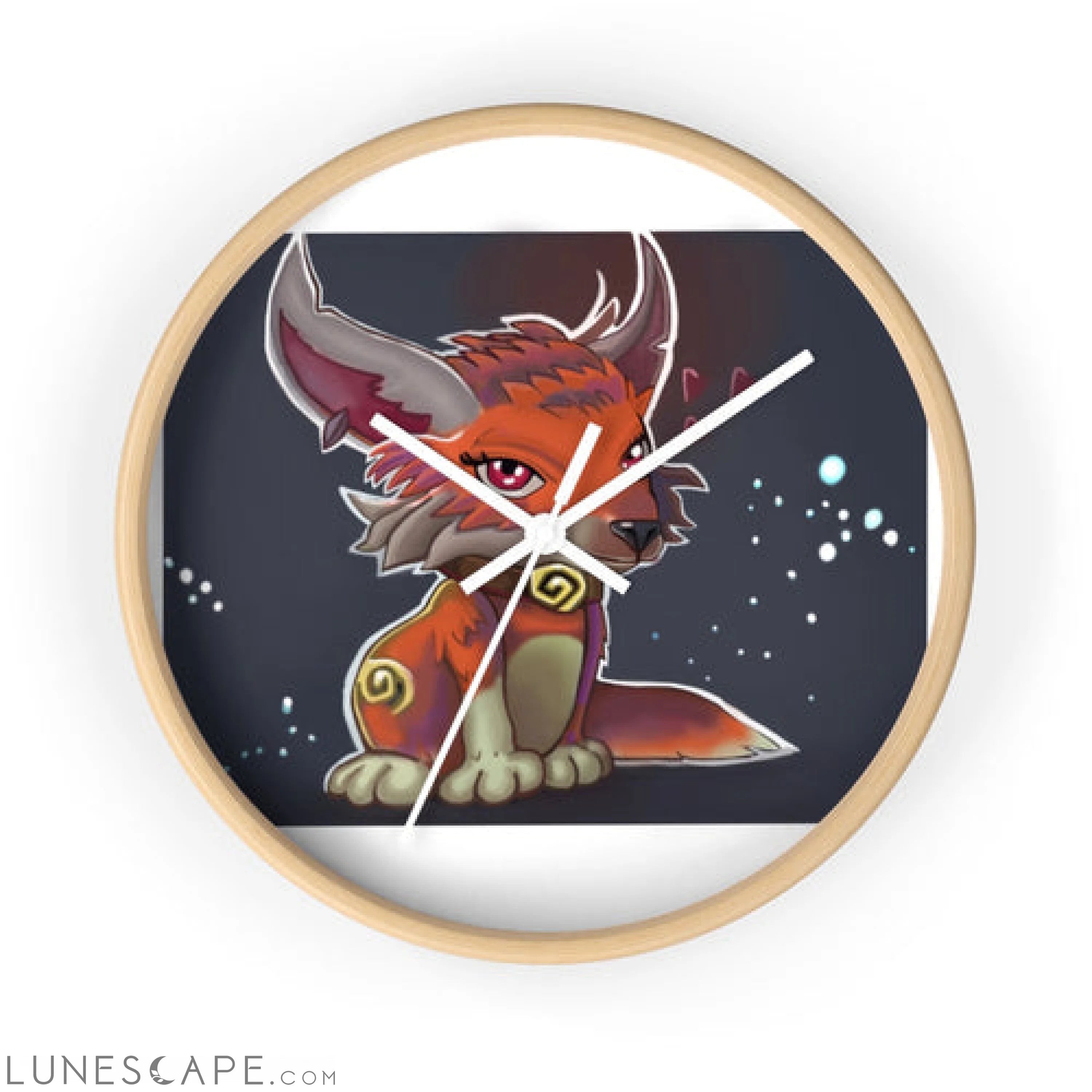 Foxxy Wall clock LUNESCAPE