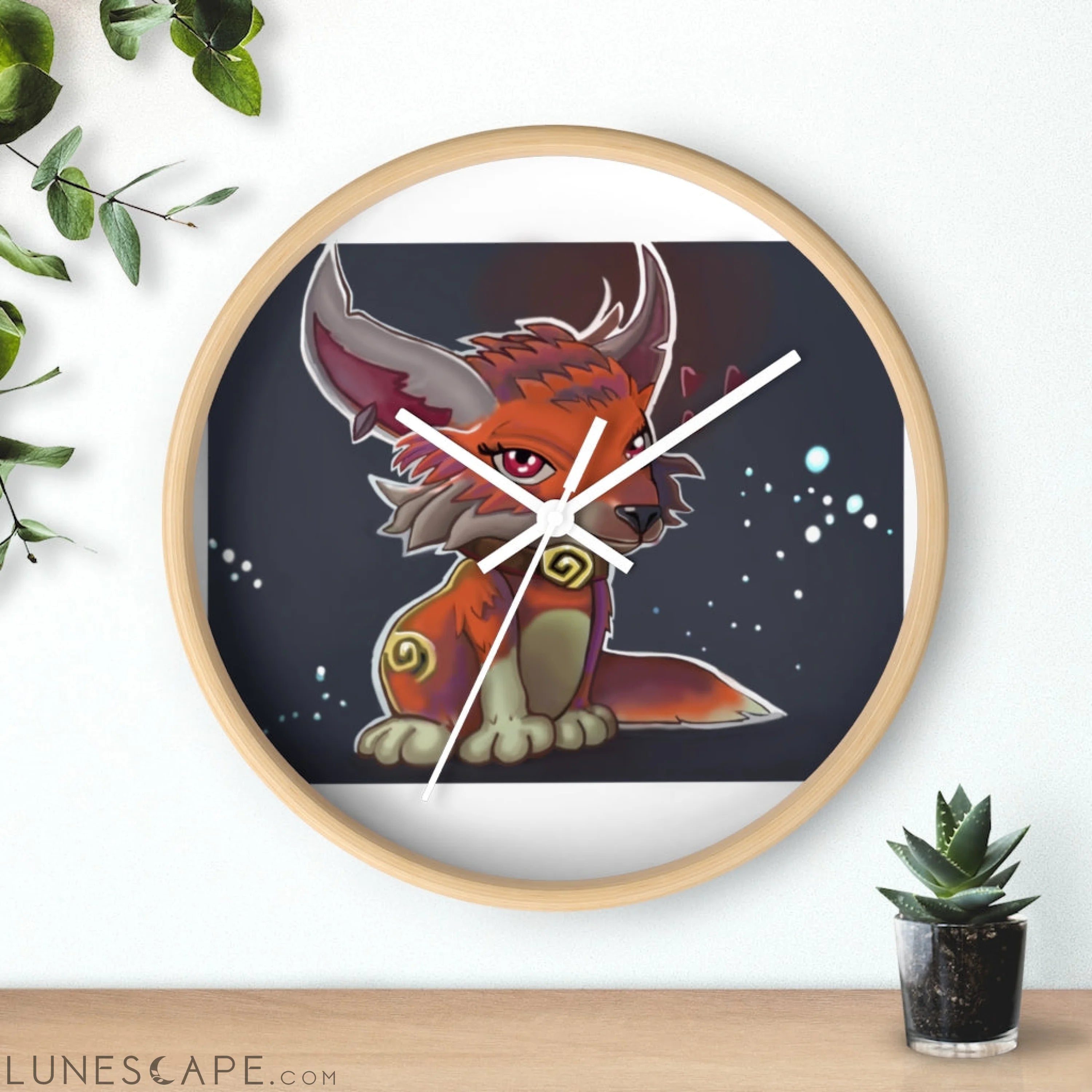 Foxxy Wall clock LUNESCAPE