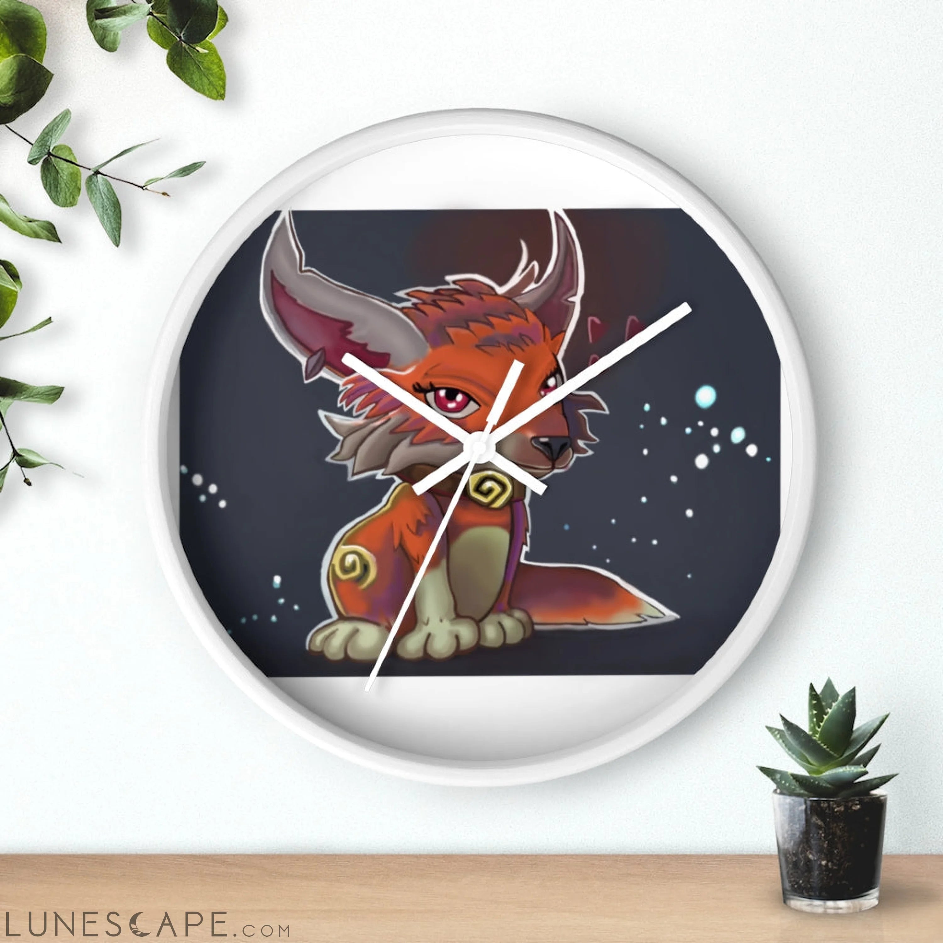 Foxxy Wall clock LUNESCAPE