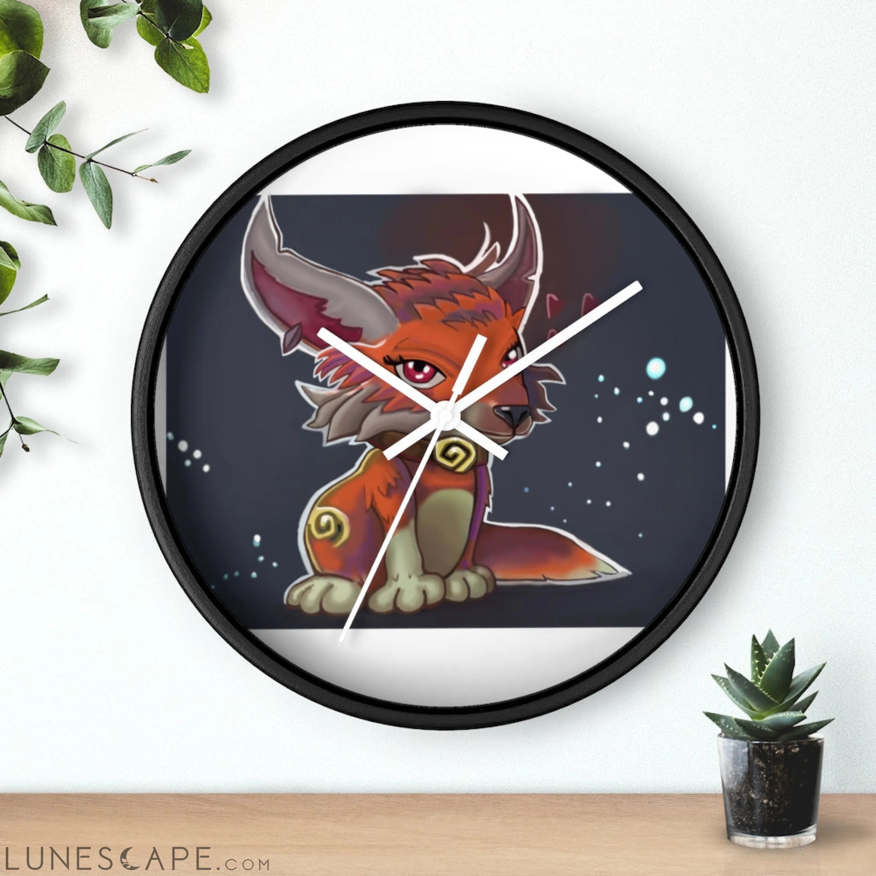Foxxy Wall clock LUNESCAPE