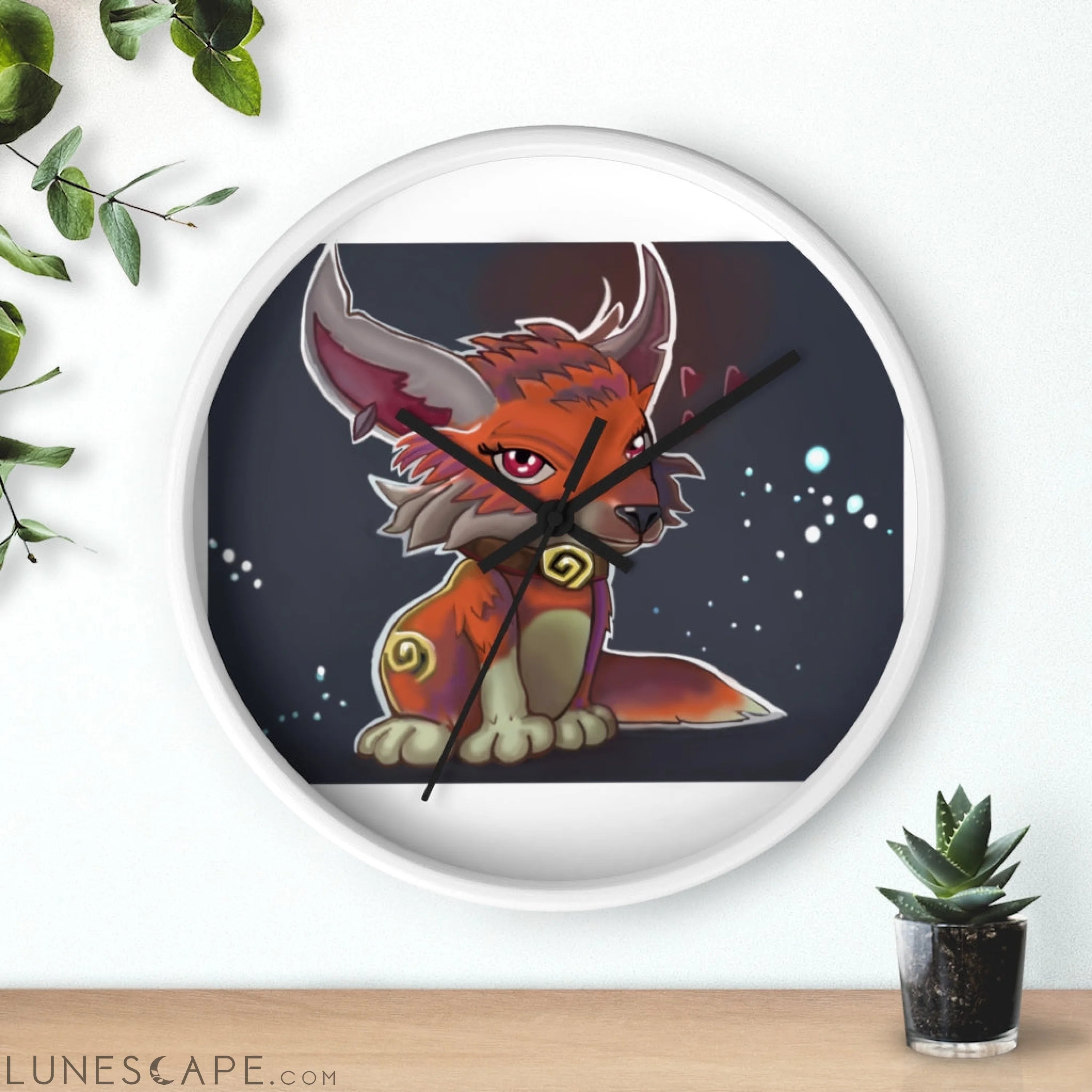 Foxxy Wall clock LUNESCAPE