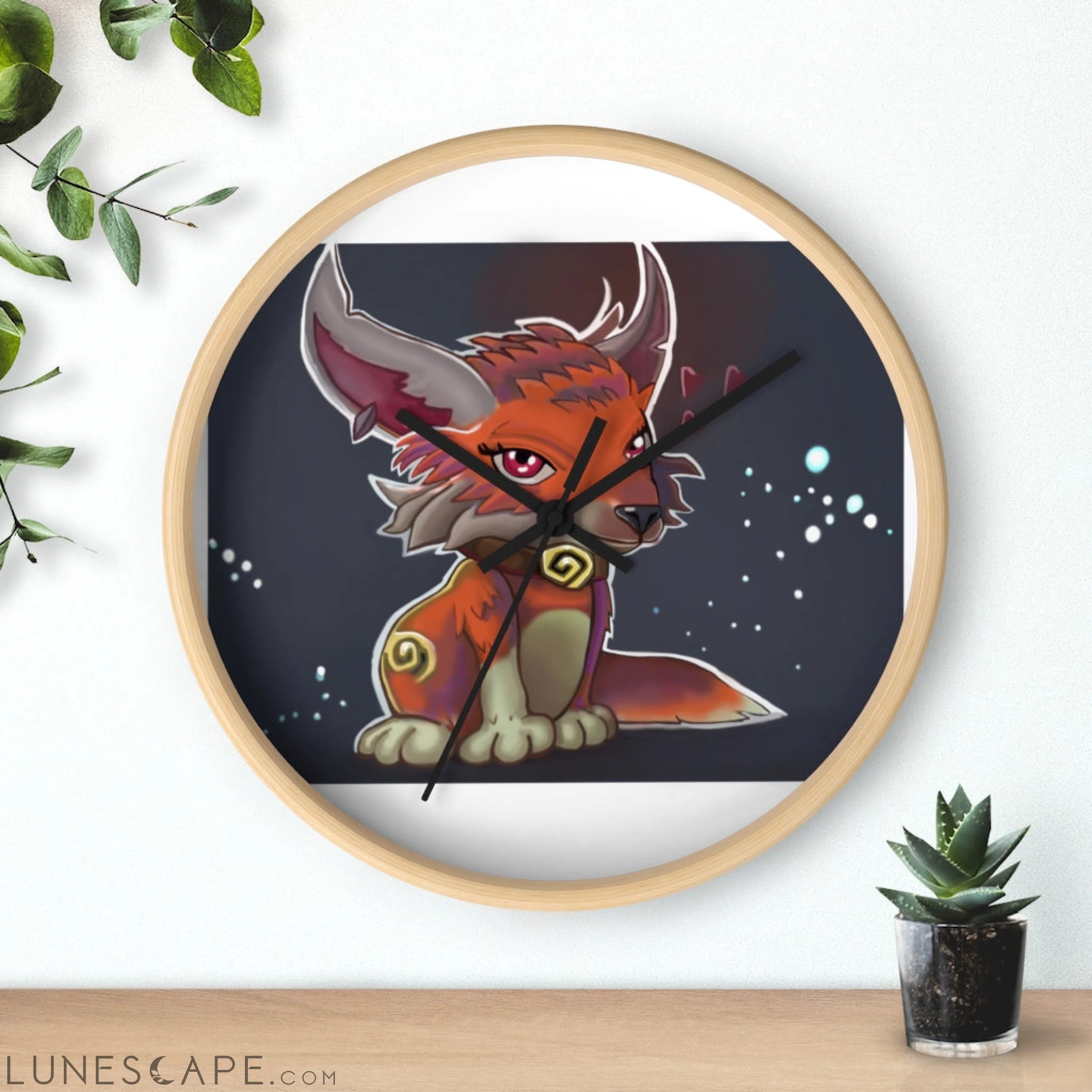 Foxxy Wall clock LUNESCAPE