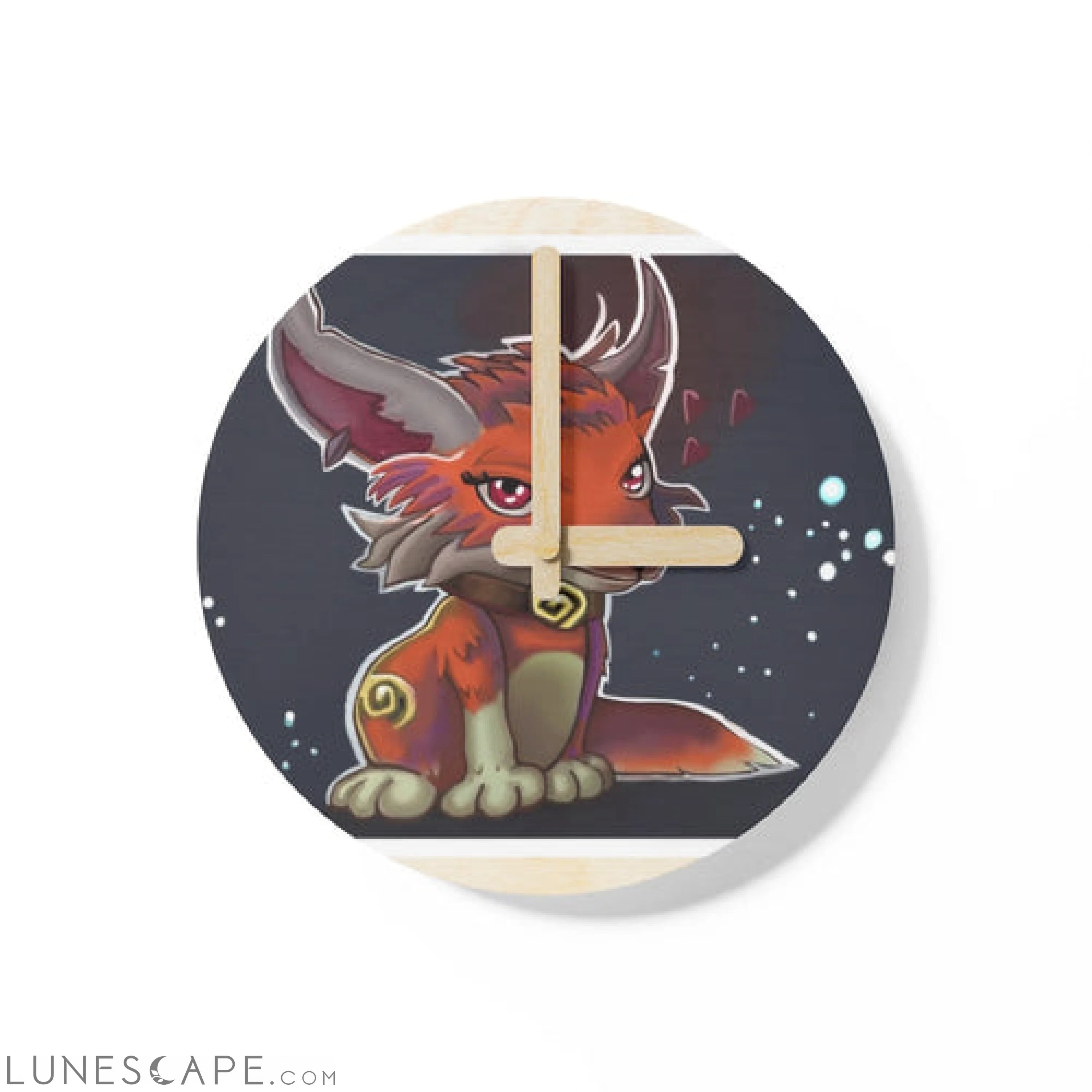 Foxxy Wooden Wall Clock LUNESCAPE