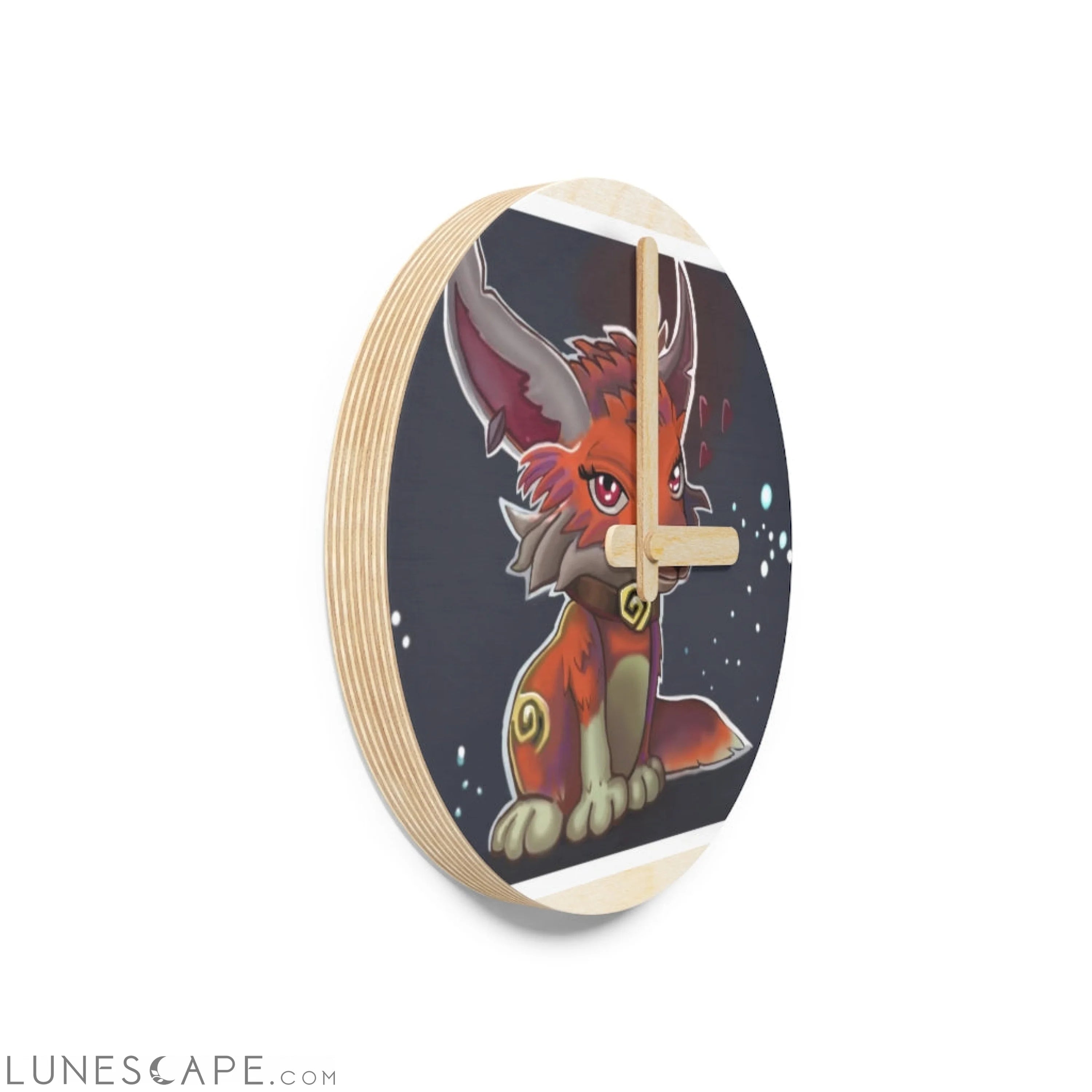Foxxy Wooden Wall Clock LUNESCAPE
