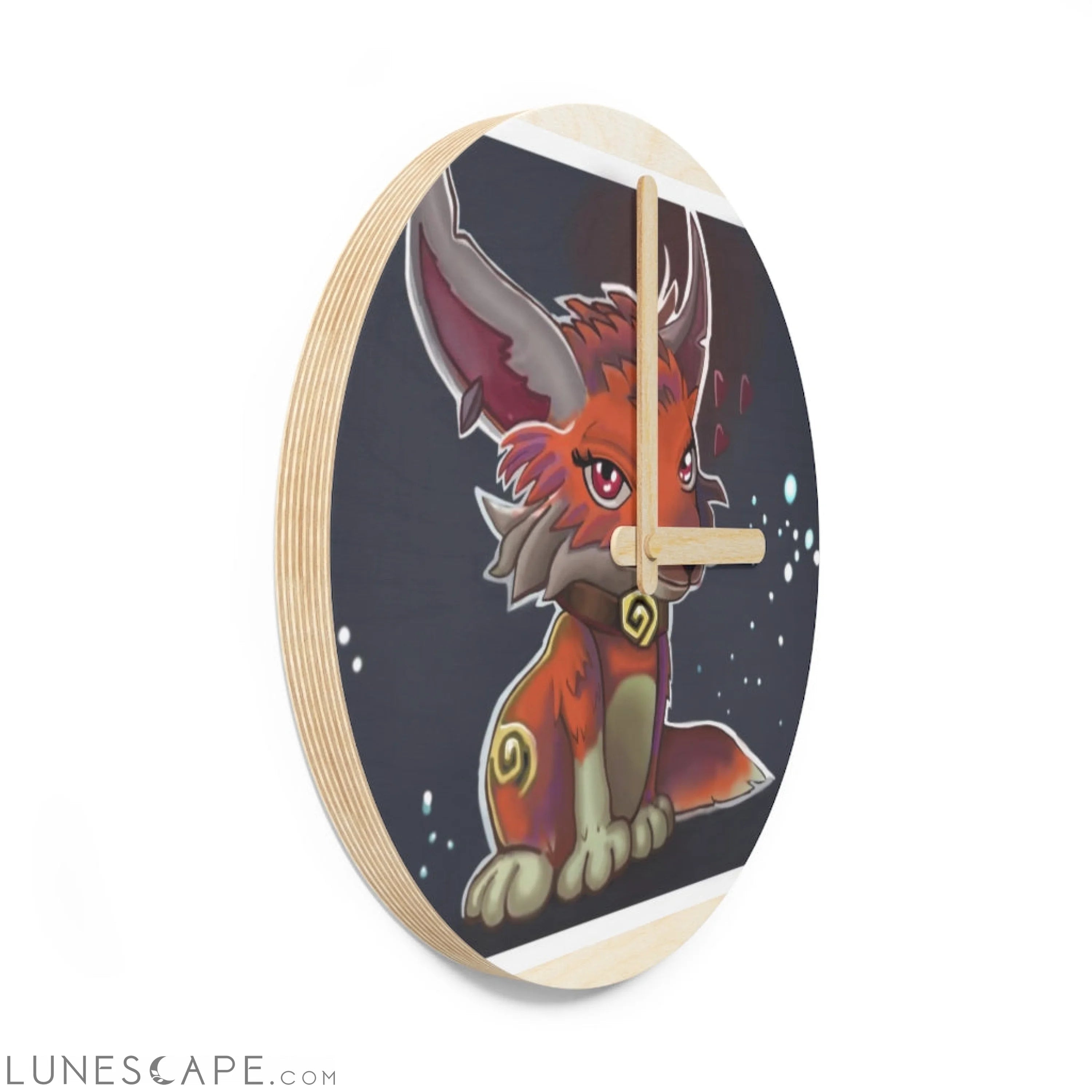 Foxxy Wooden Wall Clock LUNESCAPE