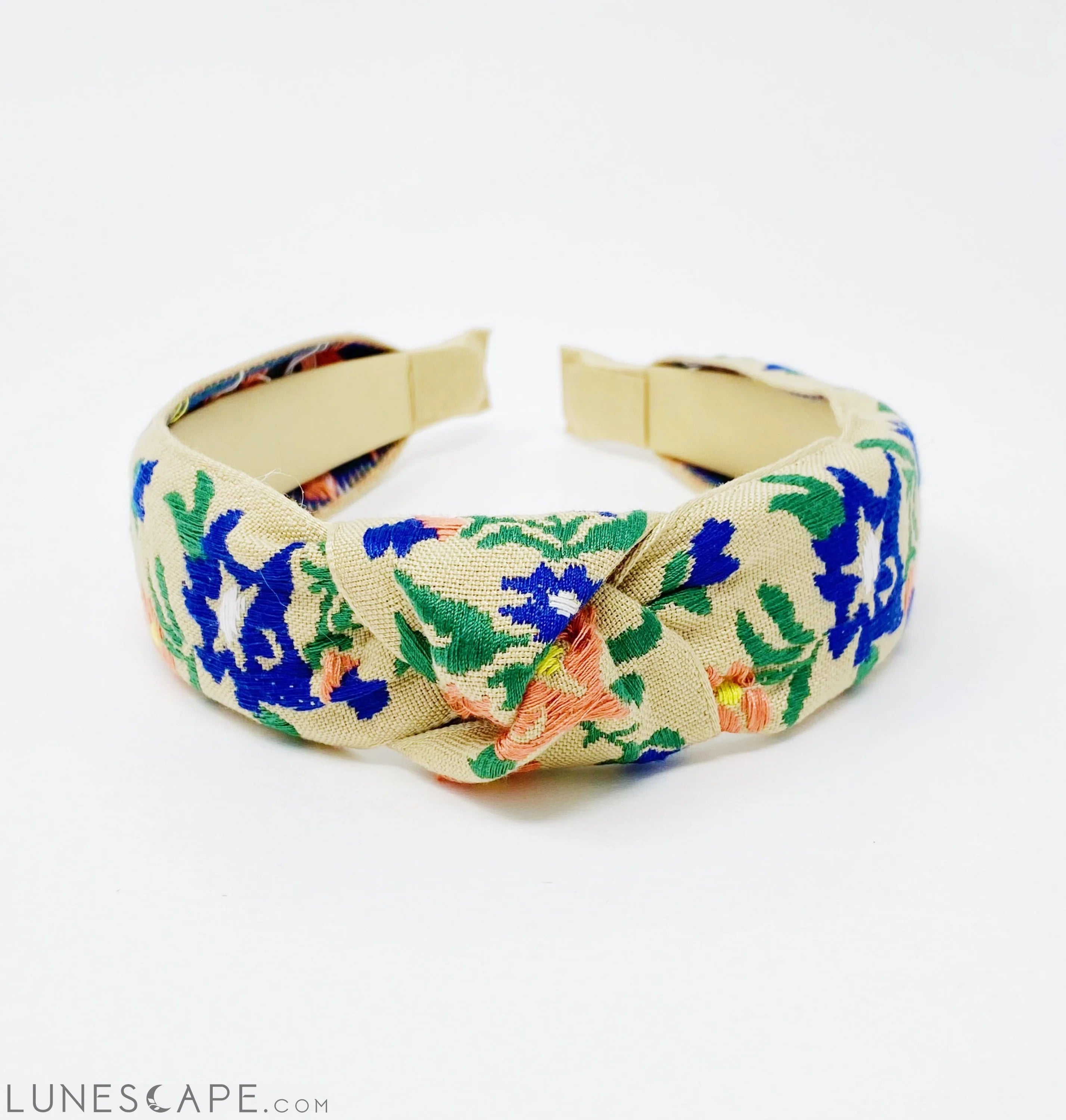 French Floral Embroidered Headband LUNESCAPE
