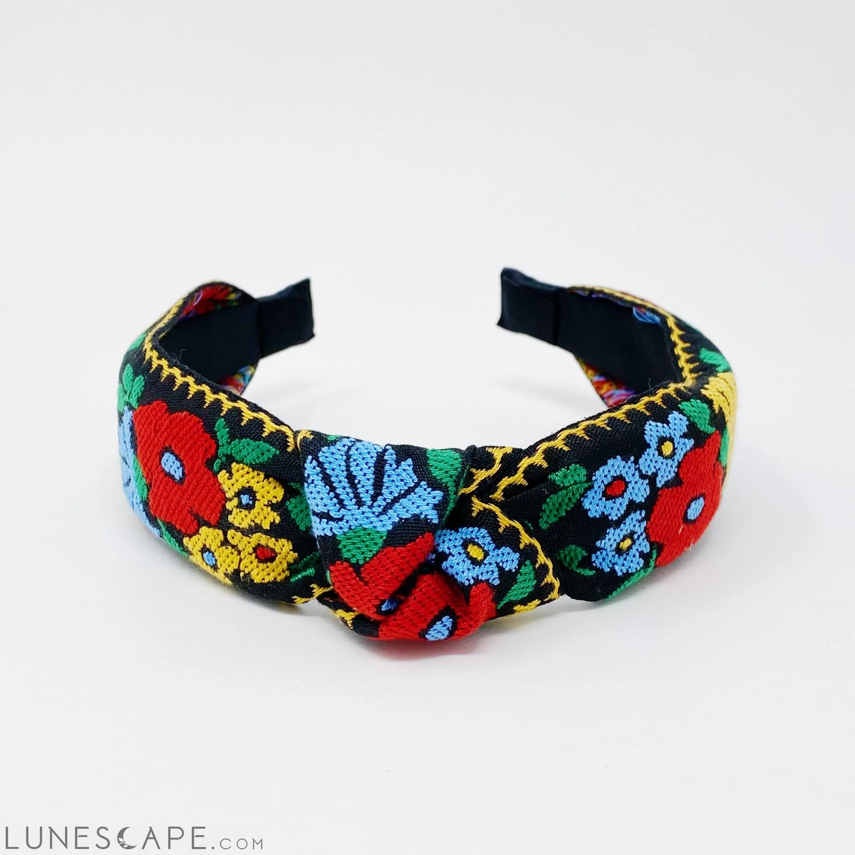 French Floral Embroidered Headband LUNESCAPE