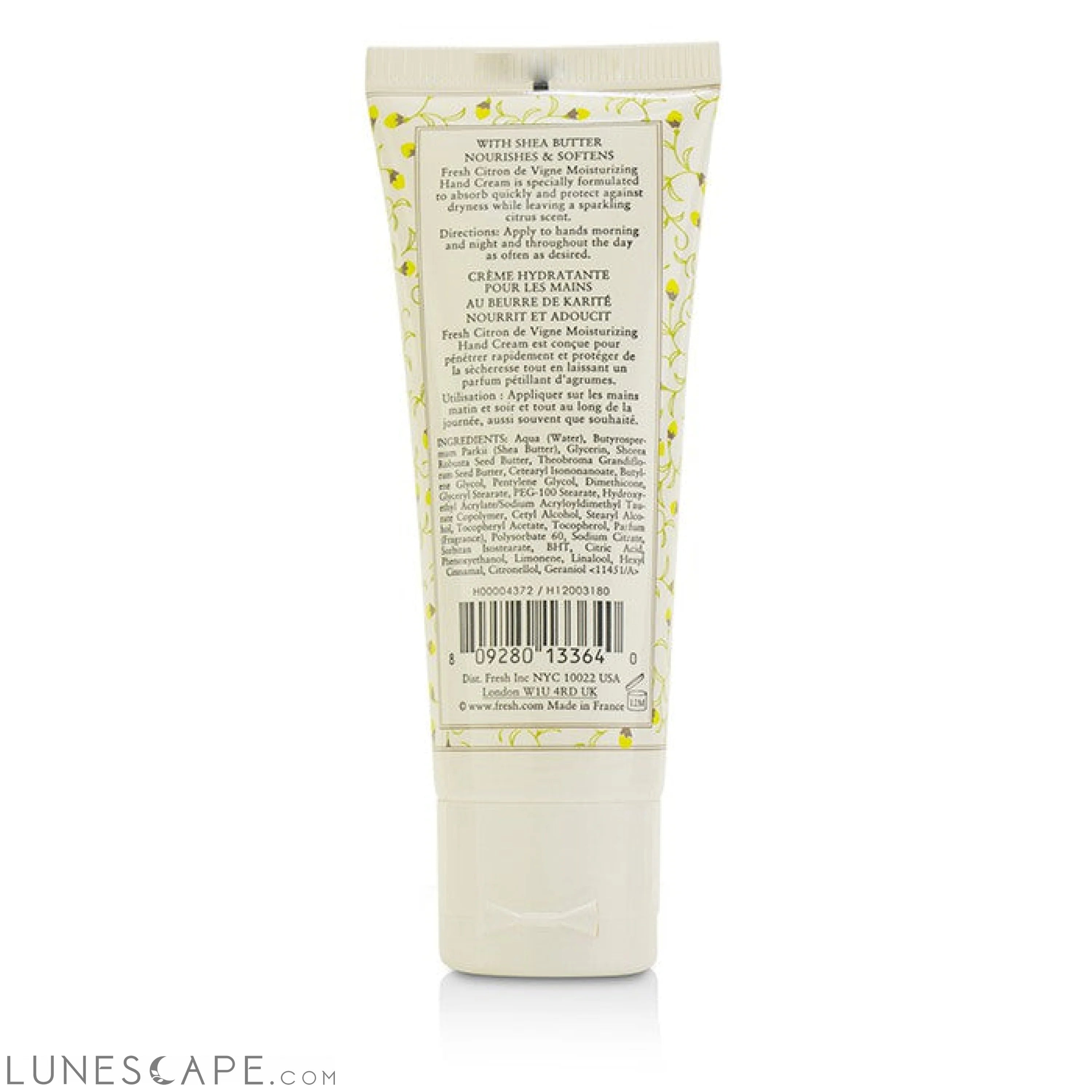 FRESH - Citron De Vigne Moisturizing Hand Cream LUNESCAPE