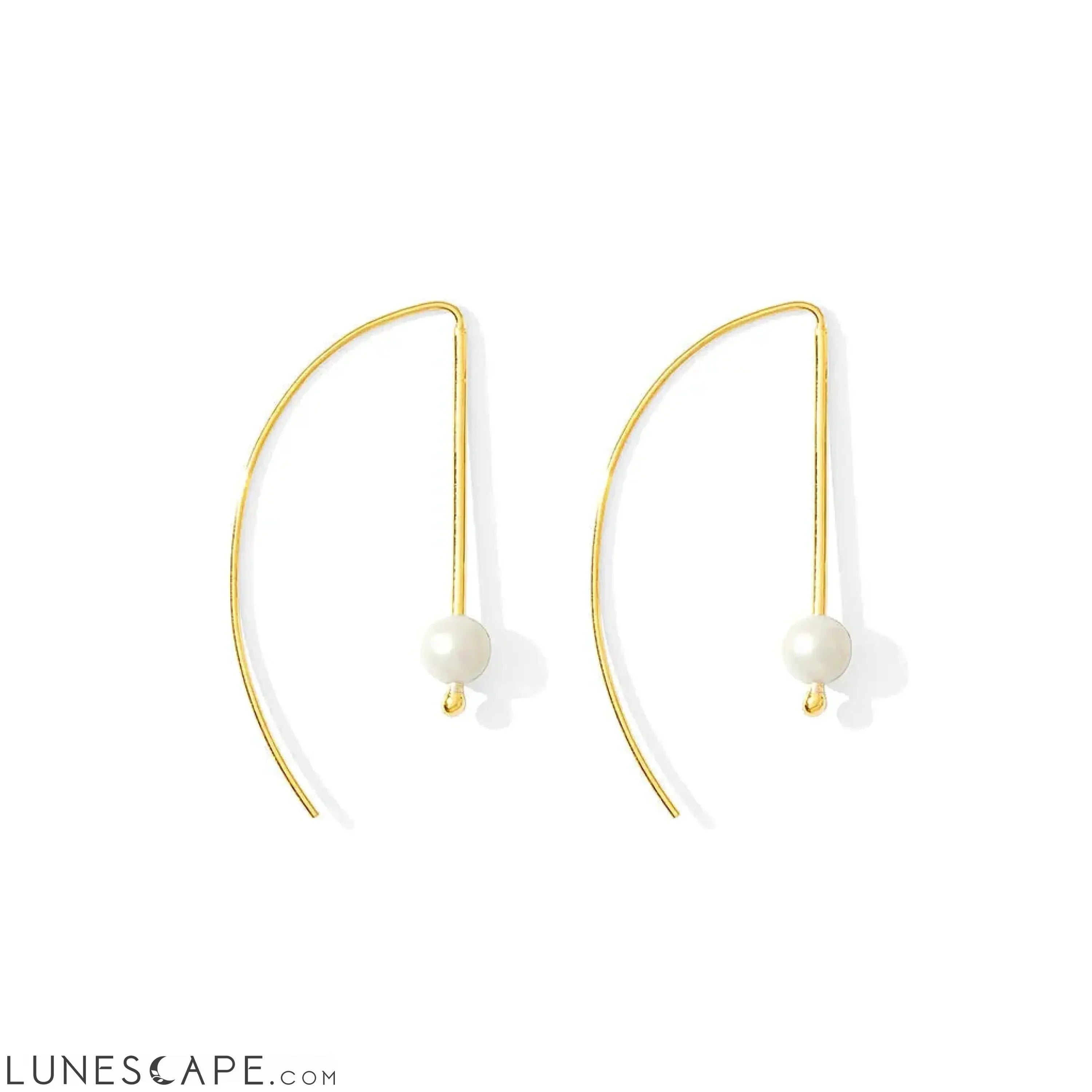 Freshwater Pearl Hook Earrings LUNESCAPE