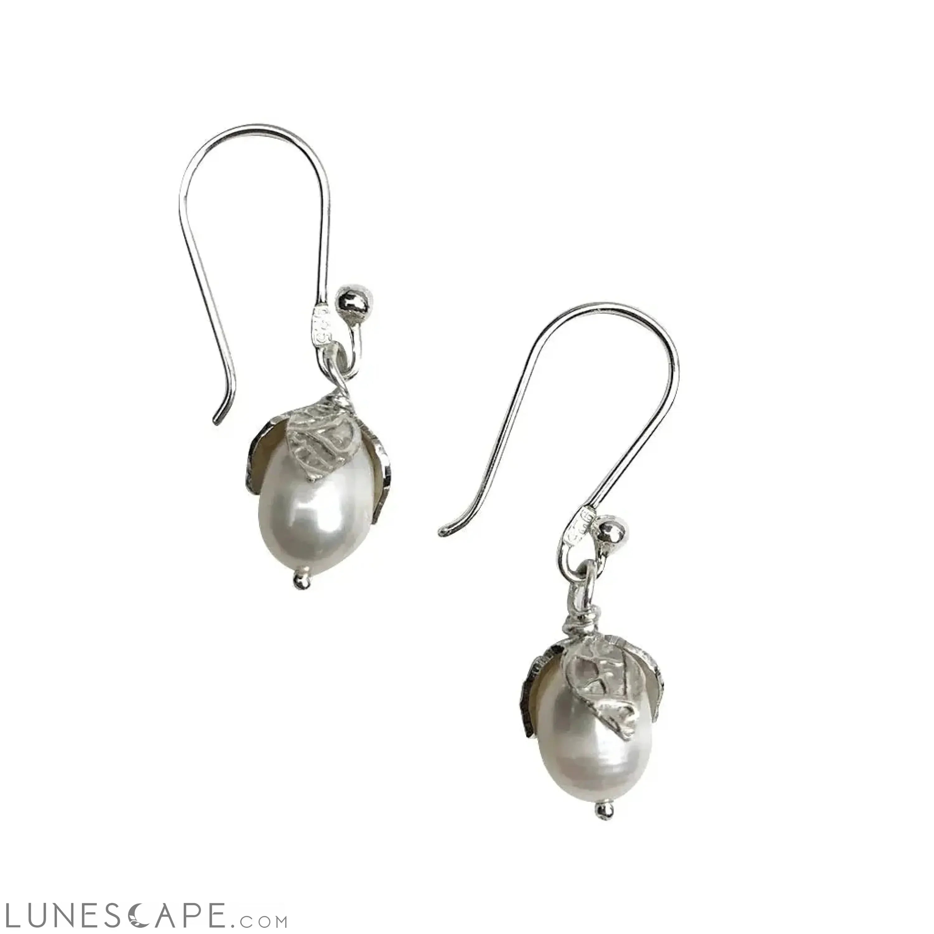 Freshwater Pearl Teardrop Earrings LUNESCAPE