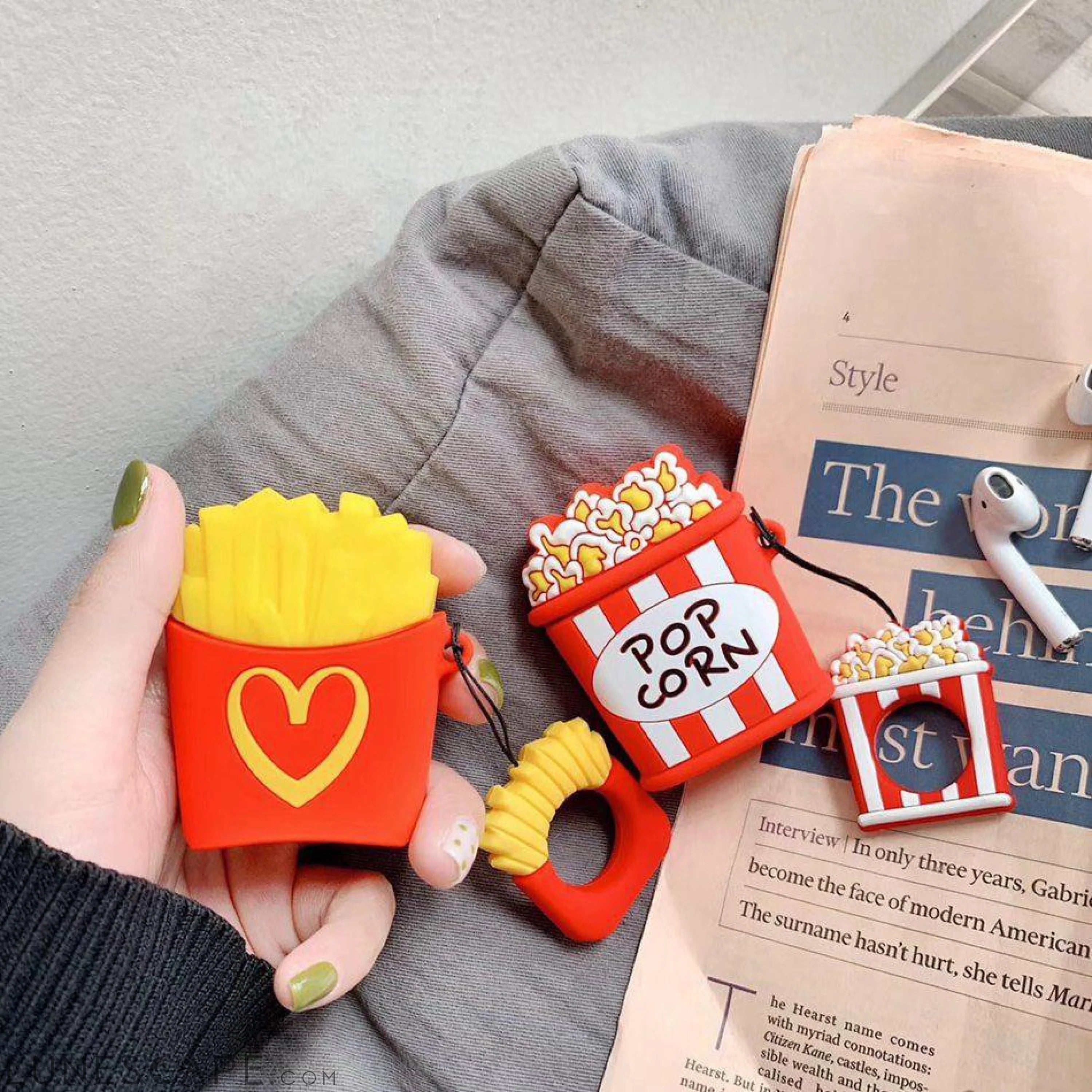 Fries Popcorn Apple AirPods Case LUNESCAPE