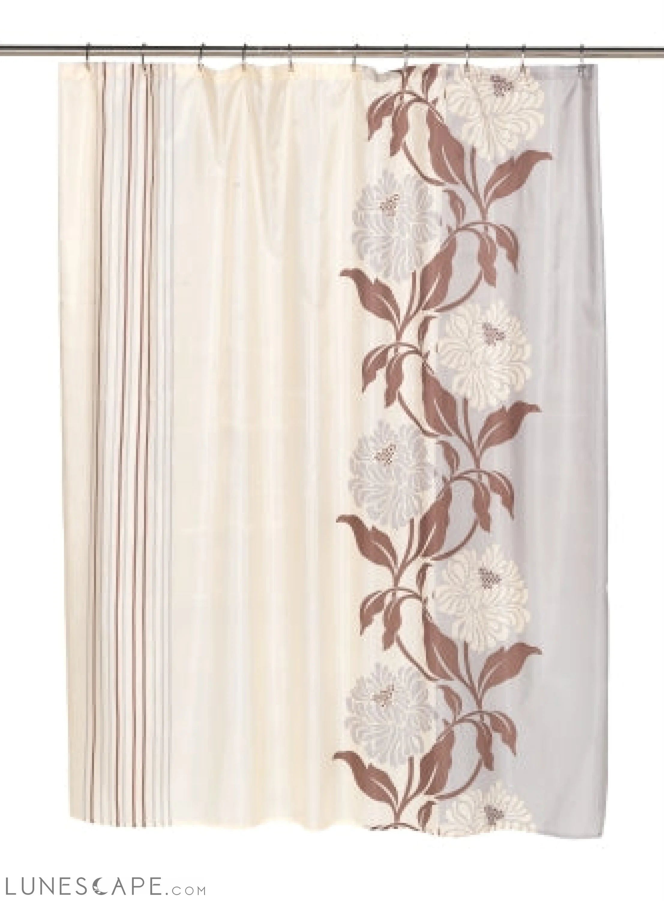 FSC-CH-13 Chelsea Fabric Shower Curtain in Chocolate LUNESCAPE