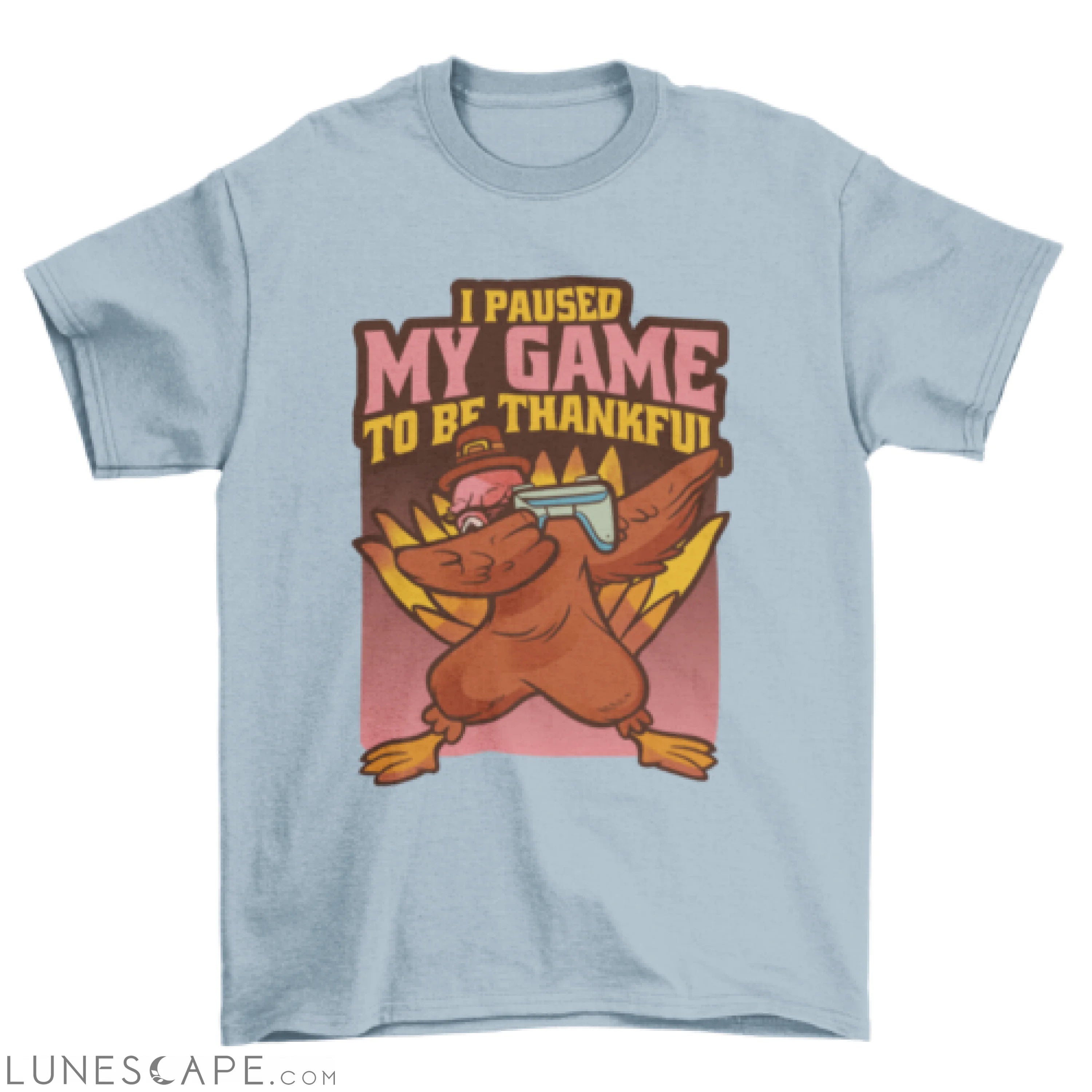 Gaming turkey Thanksgiving t-shirt design LUNESCAPE