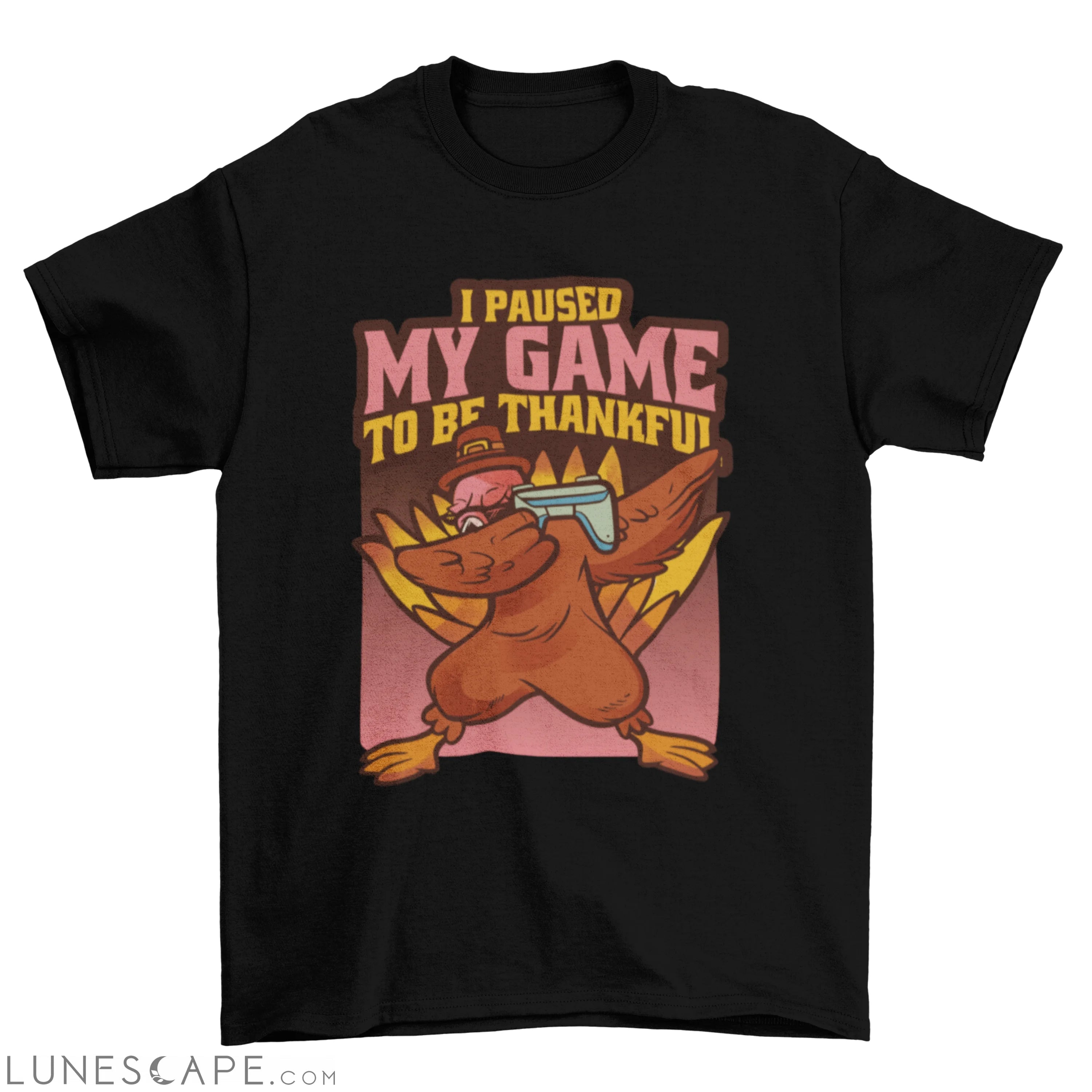 Gaming turkey Thanksgiving t-shirt design LUNESCAPE