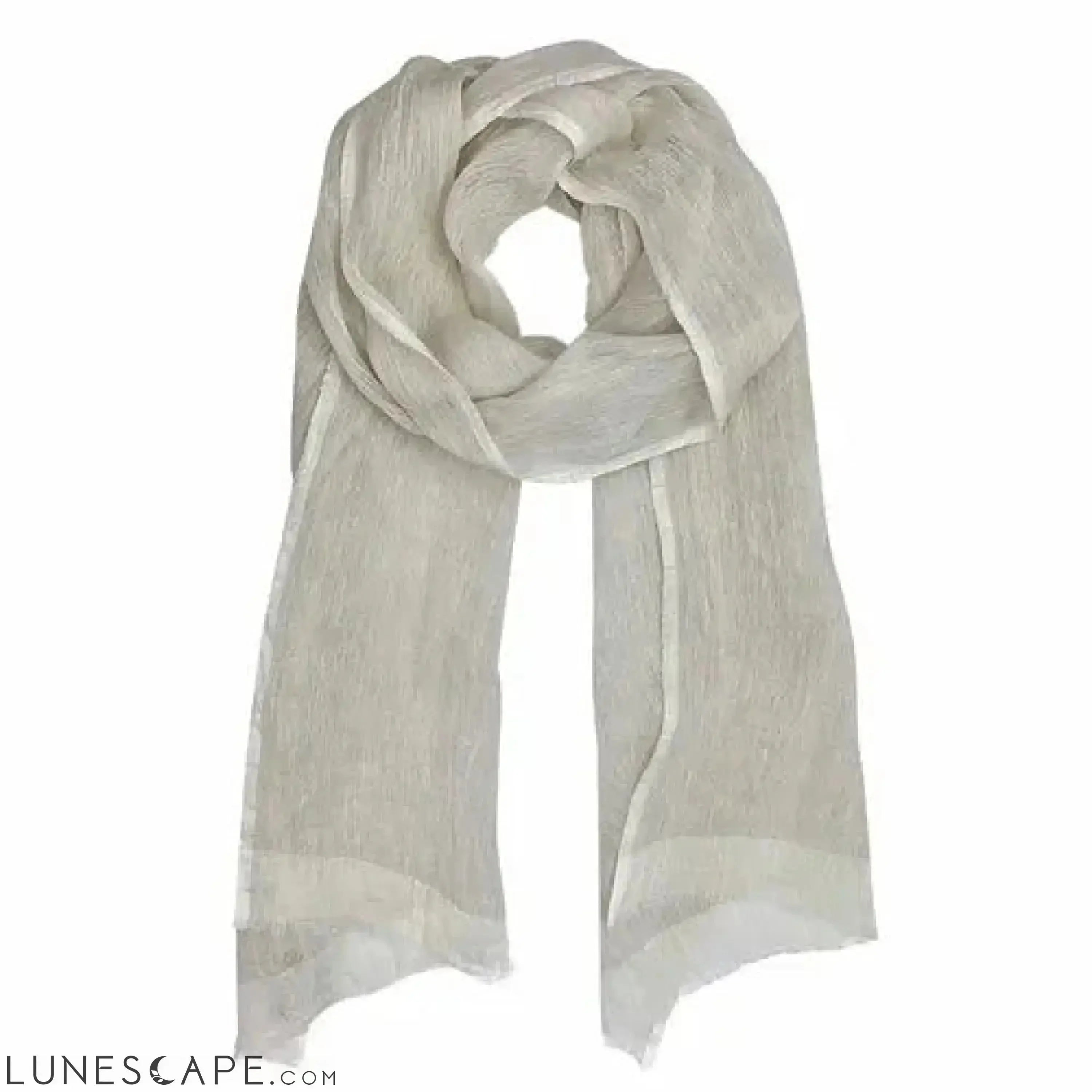 Gauze Linen Two Tone Scarf LUNESCAPE
