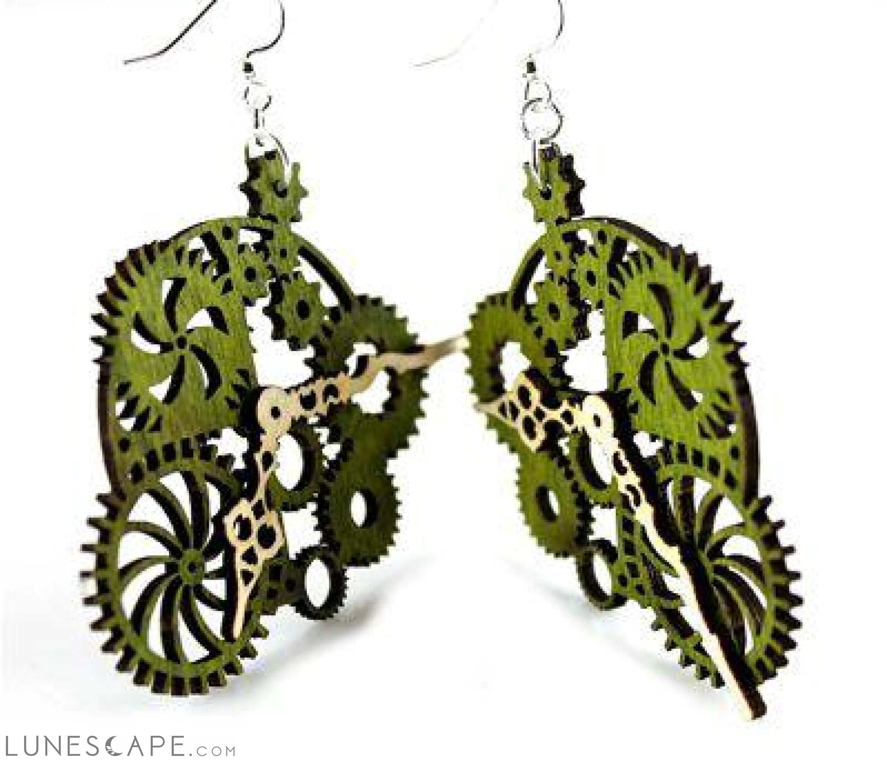 Gear Clock Earrings # 1019 LUNESCAPE