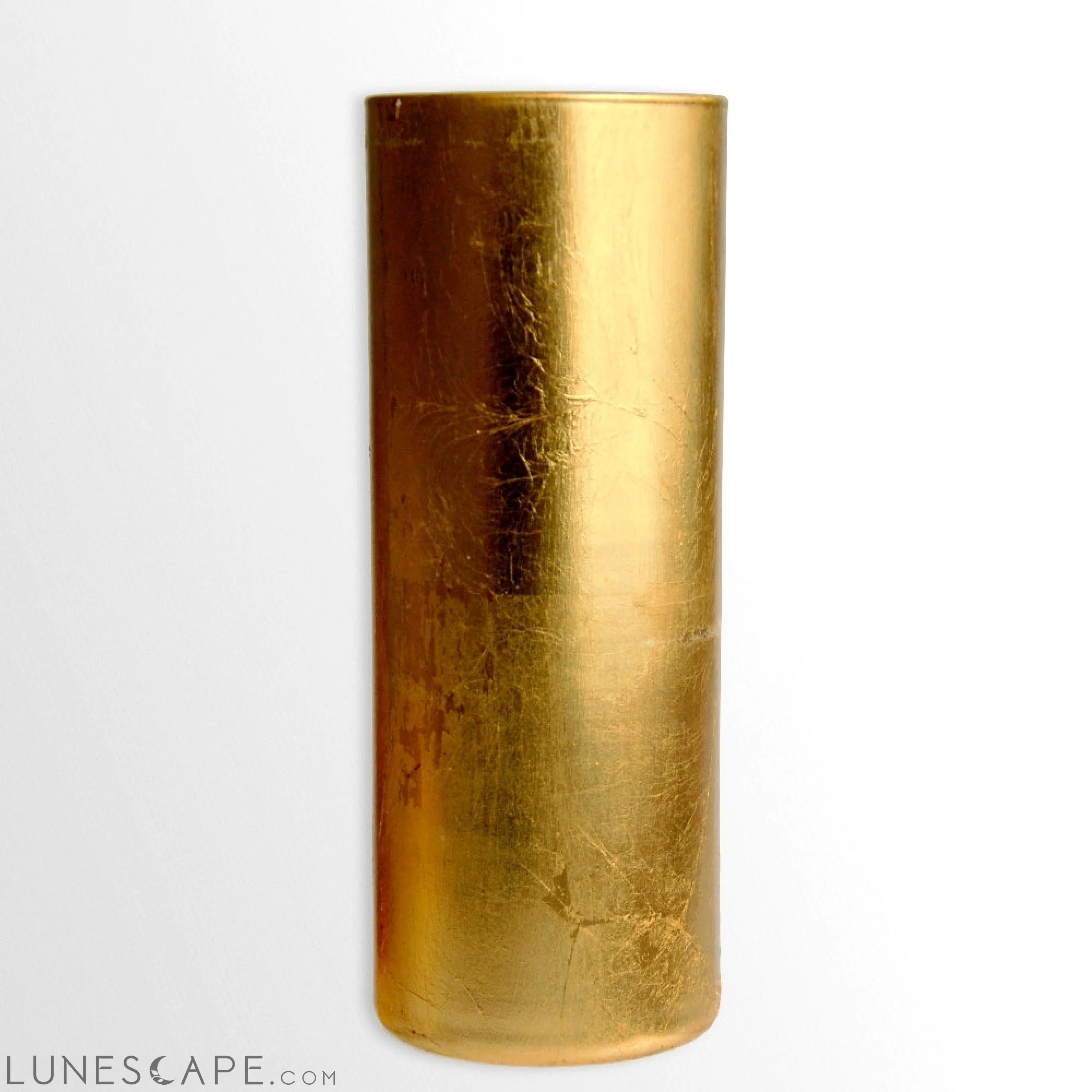 GILT 9" Gold Cylinder Vase LUNESCAPE